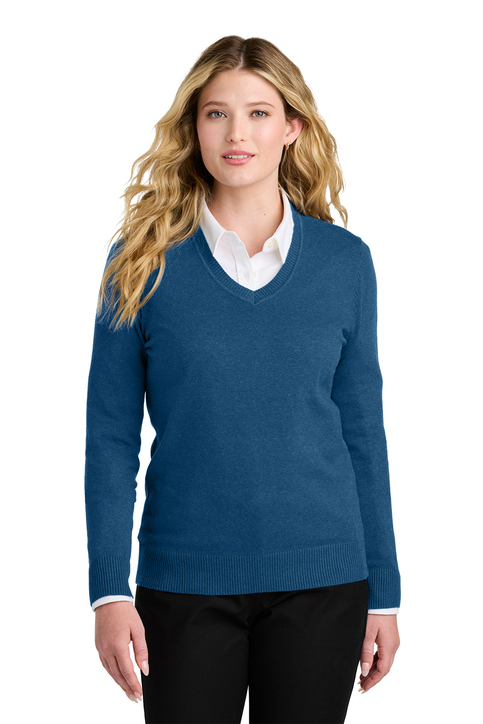 Port Authority Women's Easy Care V-Neck Sweater | Product | SanMar