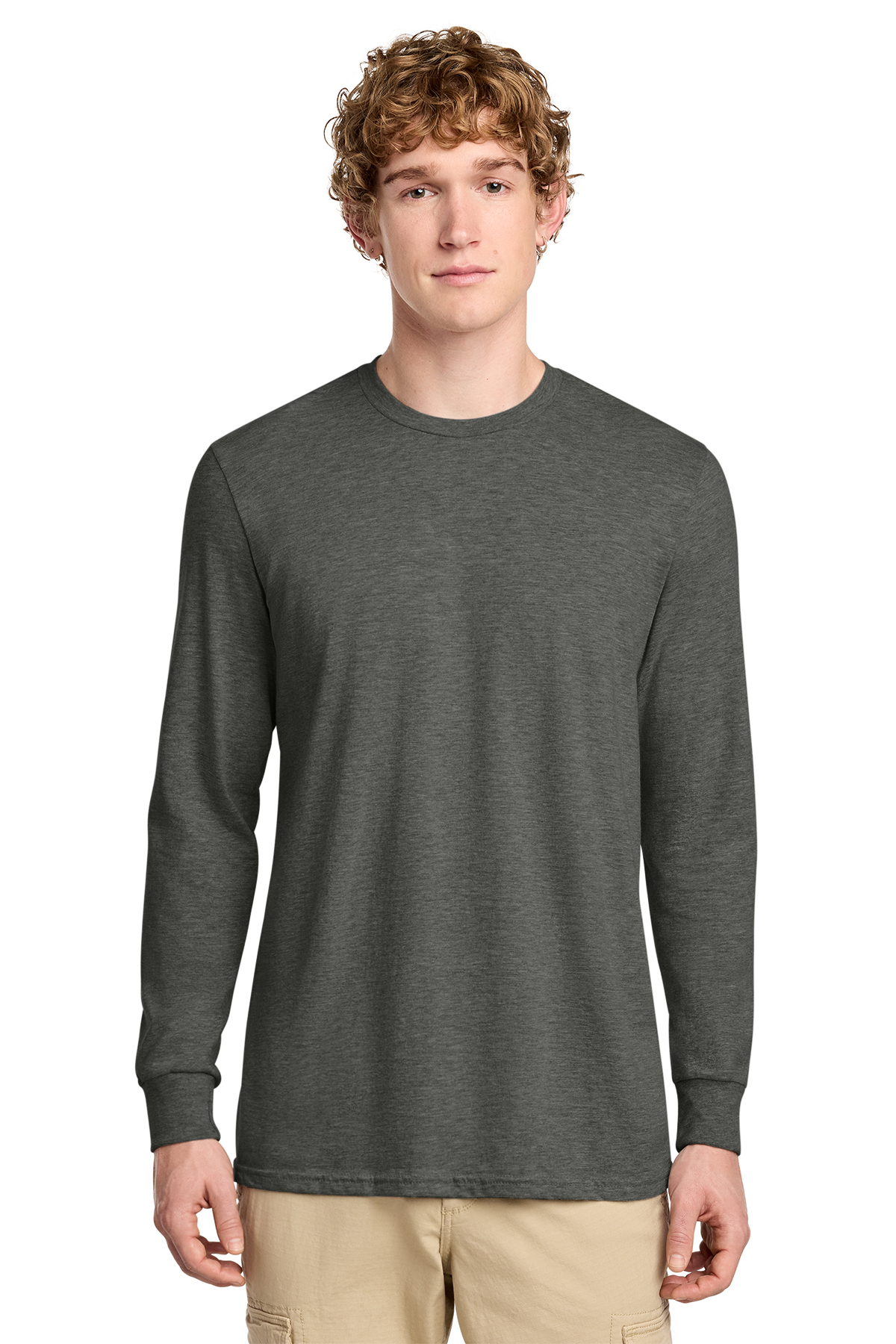 Tシャツ(長袖+七分) perverze jacquard fit long tee gray S05937 - Shore - Adult Performance Long Sleeve Crewneck T-Shirt