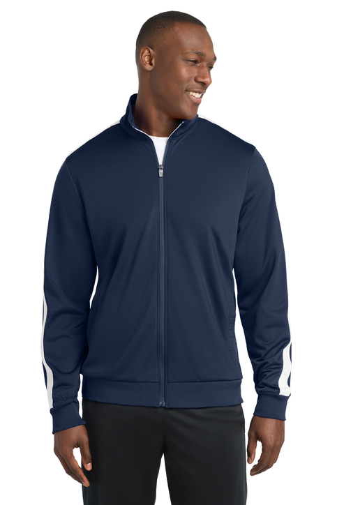 Sport-Tek Tricot Sleeve Stripe Track Jacket | Product | Sport-Tek
