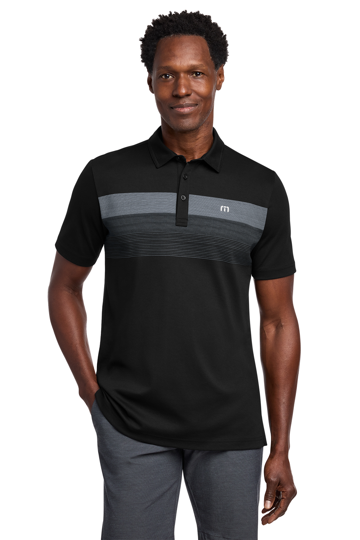 TravisMathew Coastal Chest Stripe Polo | Product | SanMar