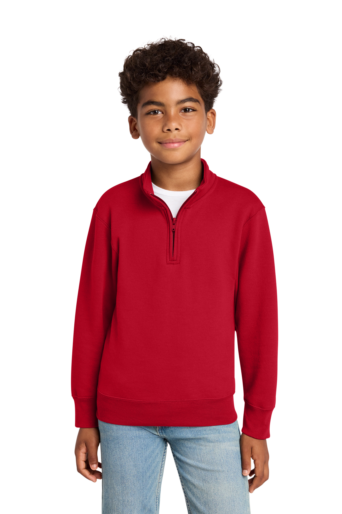 Port & Co Youth Core Fleece 1/4-Zip Pullover Sweatshirt | Product