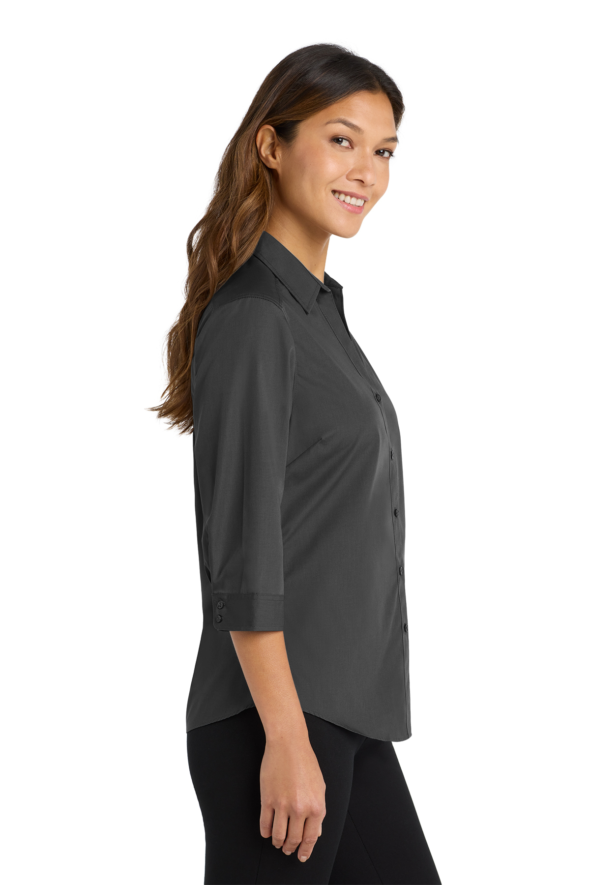 Port Authority Women's 3/4-Sleeve Carefree Poplin Shirt