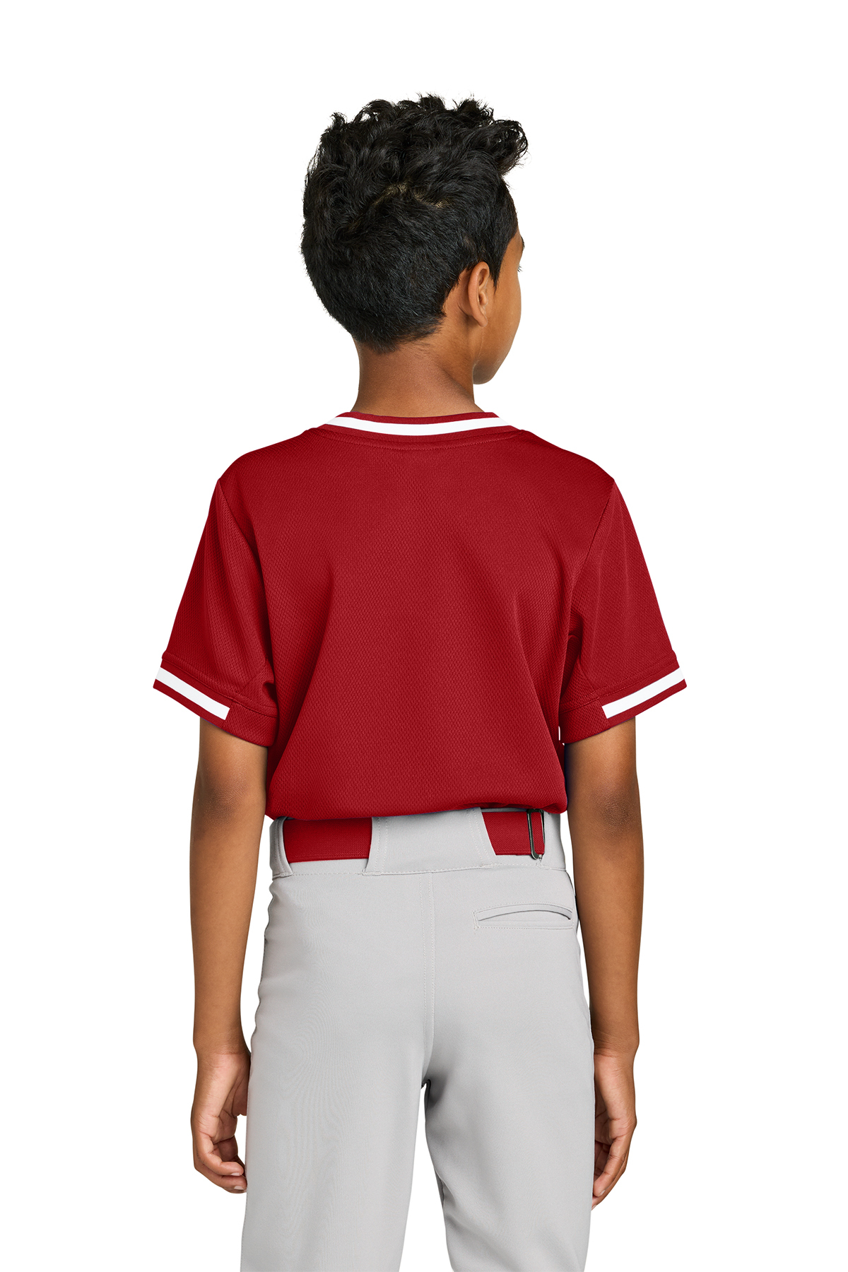 Sport-Tek Youth Tough Mesh V-Neck Baseball Jersey | Product