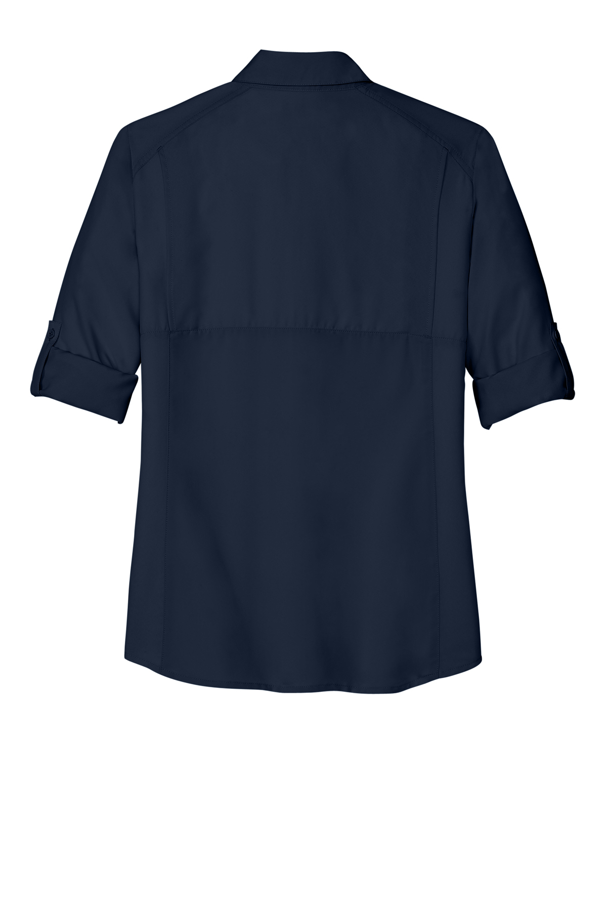 Urkye Minimal Long Sleeved Button Up Shirt Navy