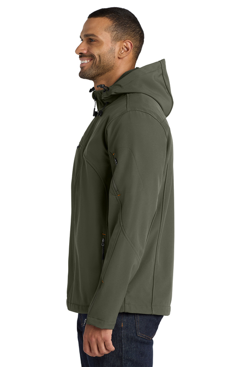 Port Authority Textured Hooded Soft Shell Jacket | Product | SanMar