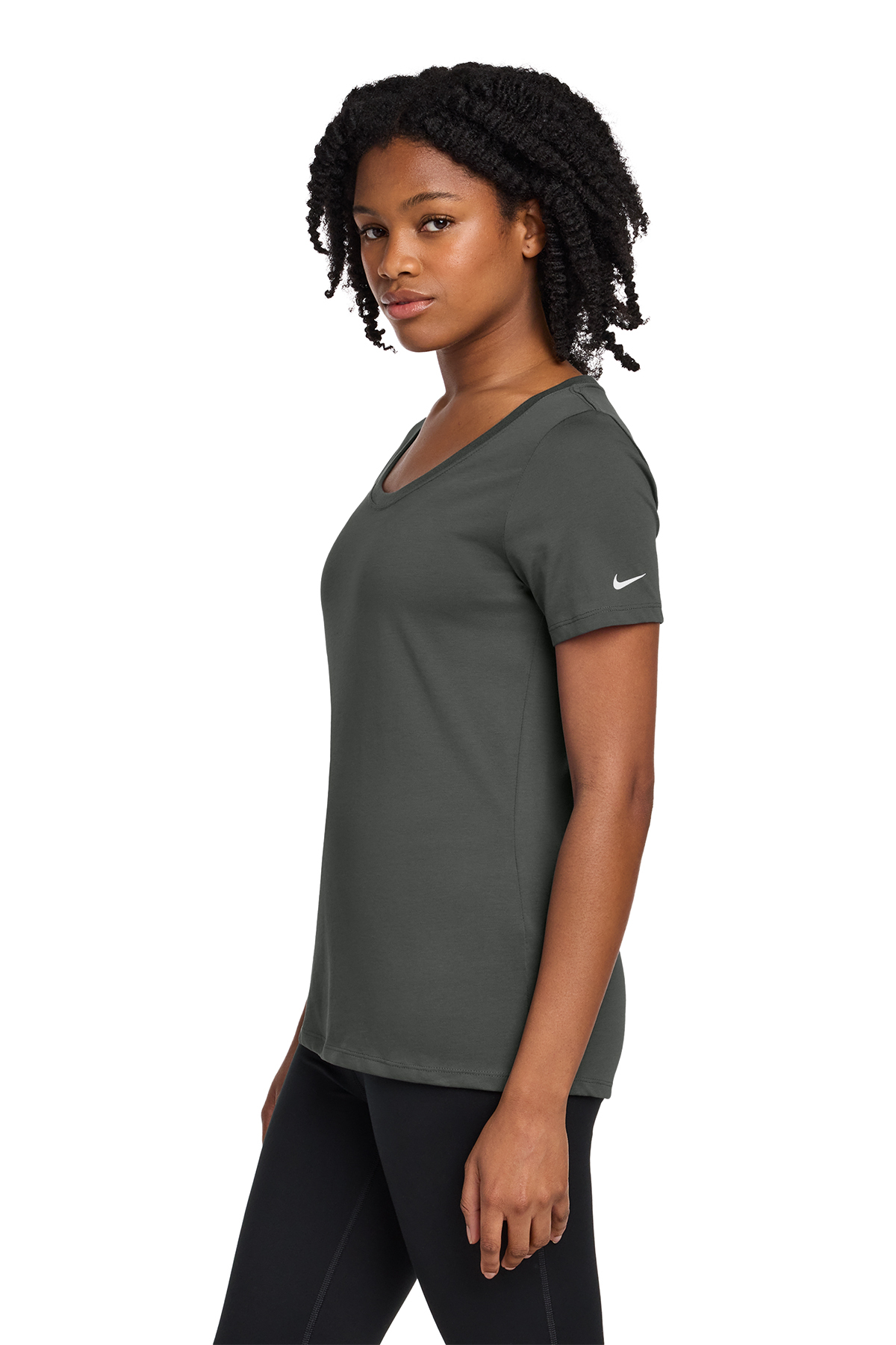 Nike Women's Dri-FIT Cotton/Poly Scoop Neck Tee | Product | SanMar