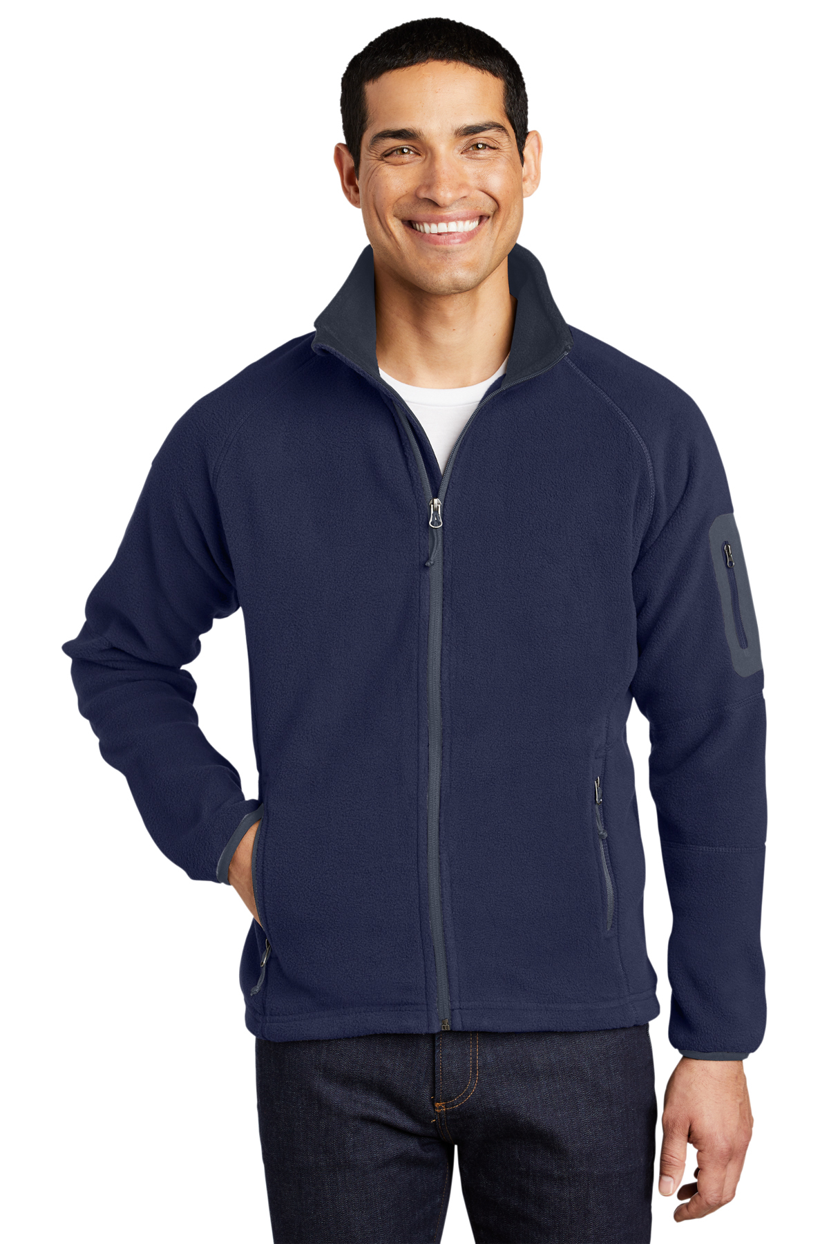 Navy full hotsell zip fleece