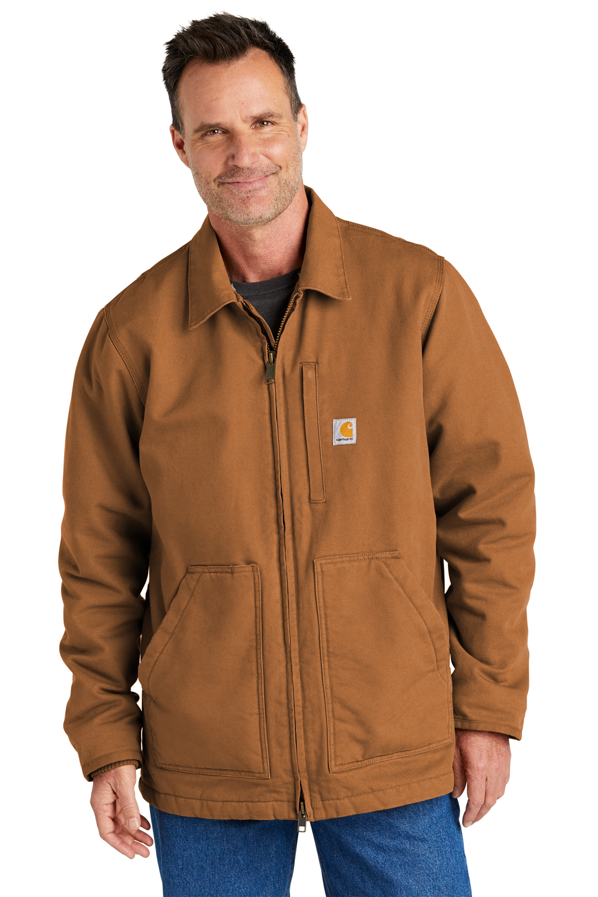 CARHARTT BROWN CANVAS 100% COTTON DUCK 14 OZ FR FABRIC BY THE 1/2