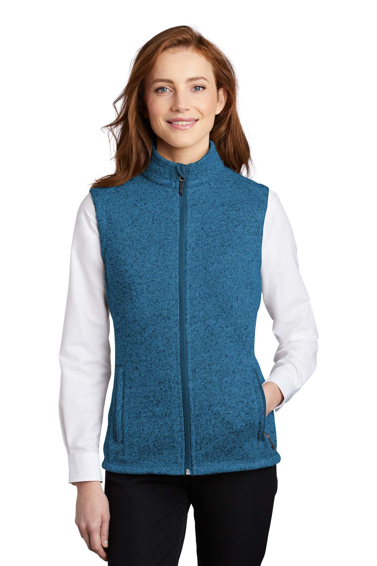 L232 Port Authority Ladies Sweater Fleece Jacket
