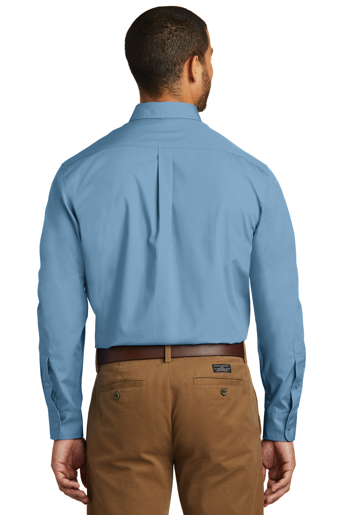 Port Authority Men's Long Sleeve Carefree Poplin Shirt, Burgundy, XX-Large