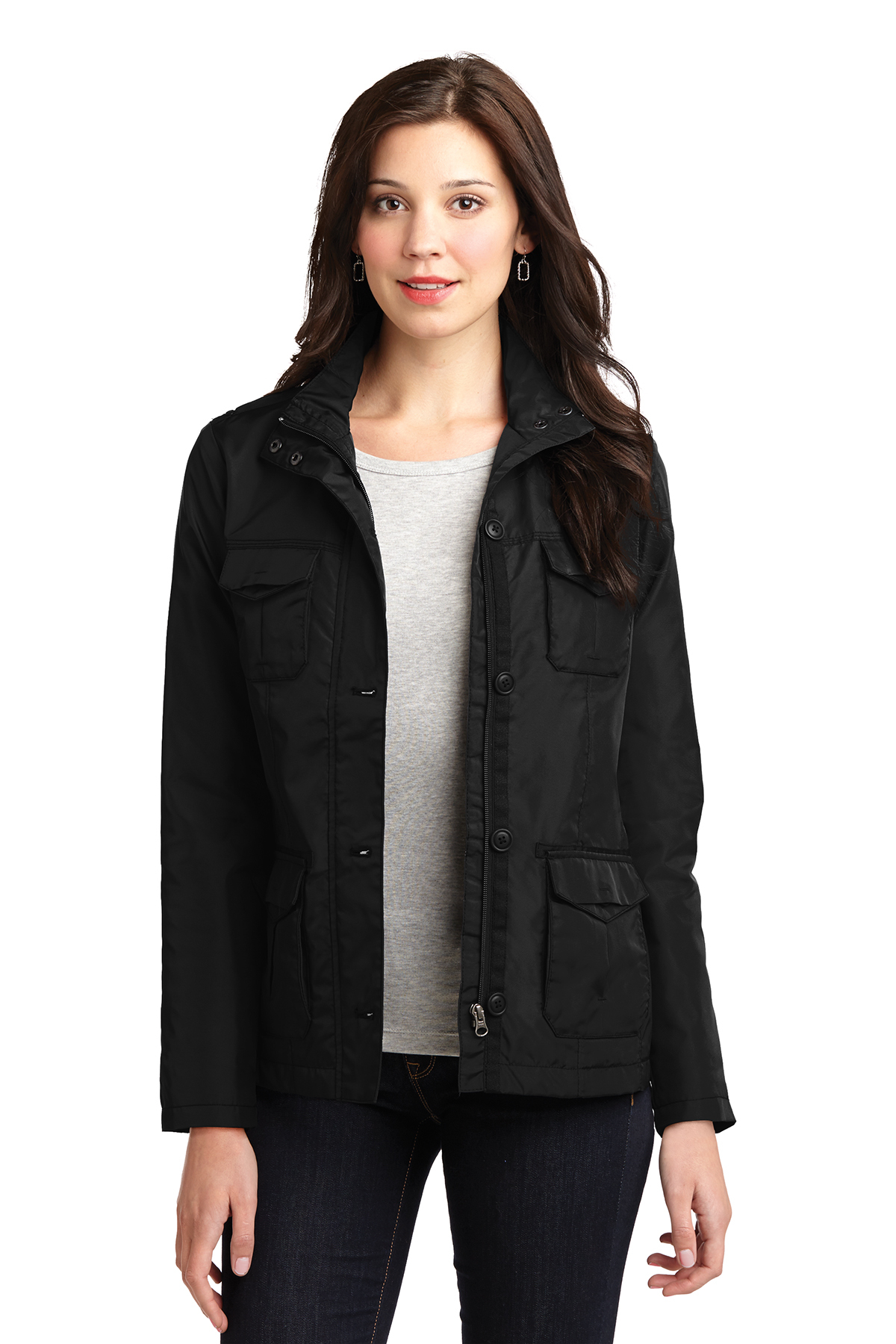 What is a port pocket in a jacket outlet