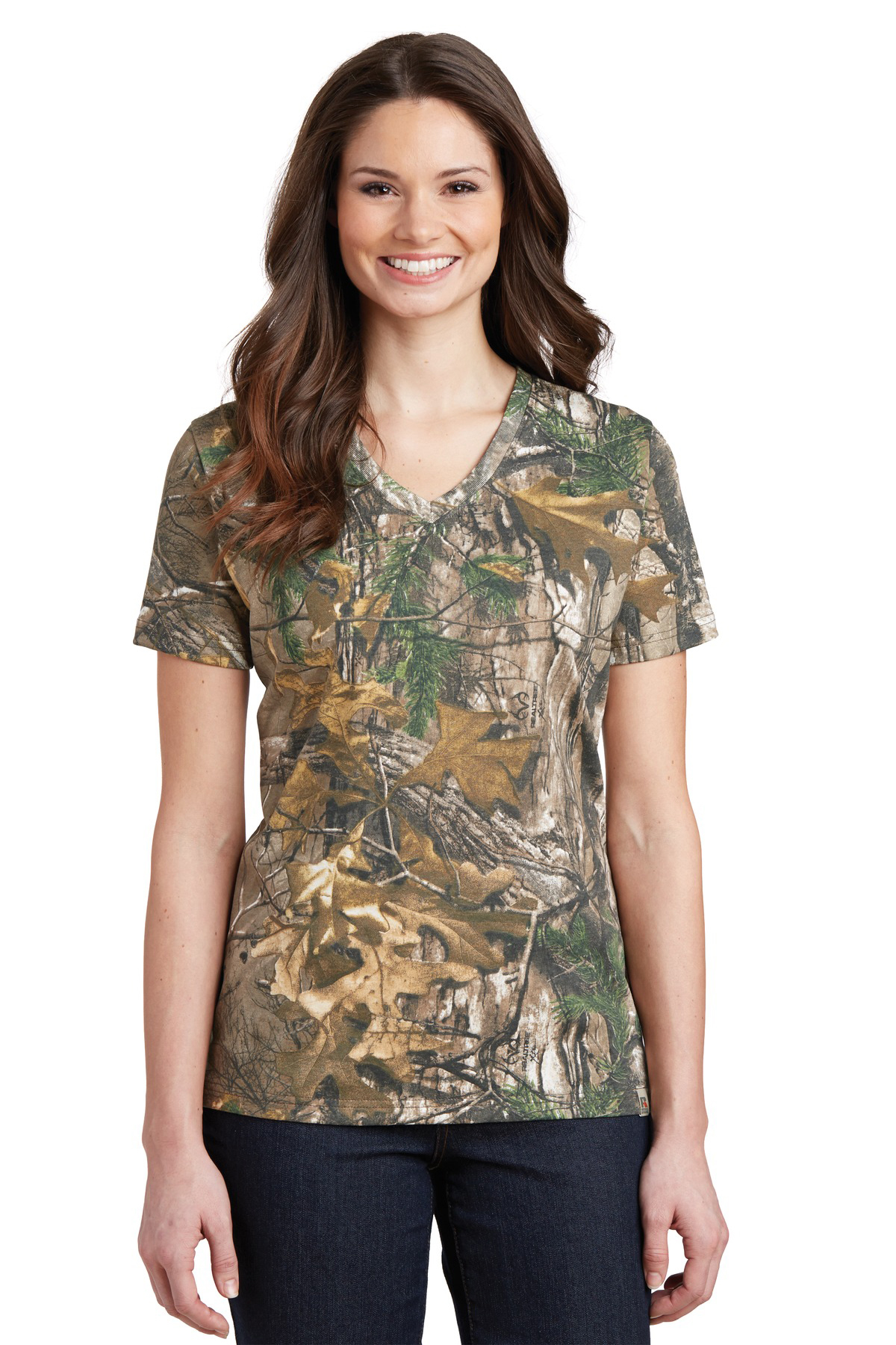 Russell Outdoors Realtree Long Sleeve Explorer 100% Cotton T-Shirt with  Pocket Style S020R