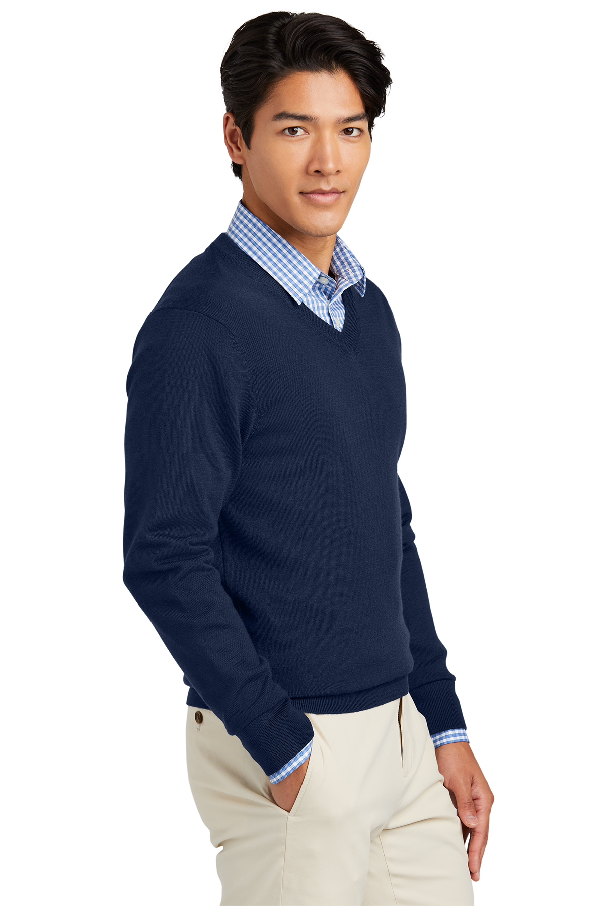 Brooks Brothers Washable Merino V Neck Sweater Product SanMar