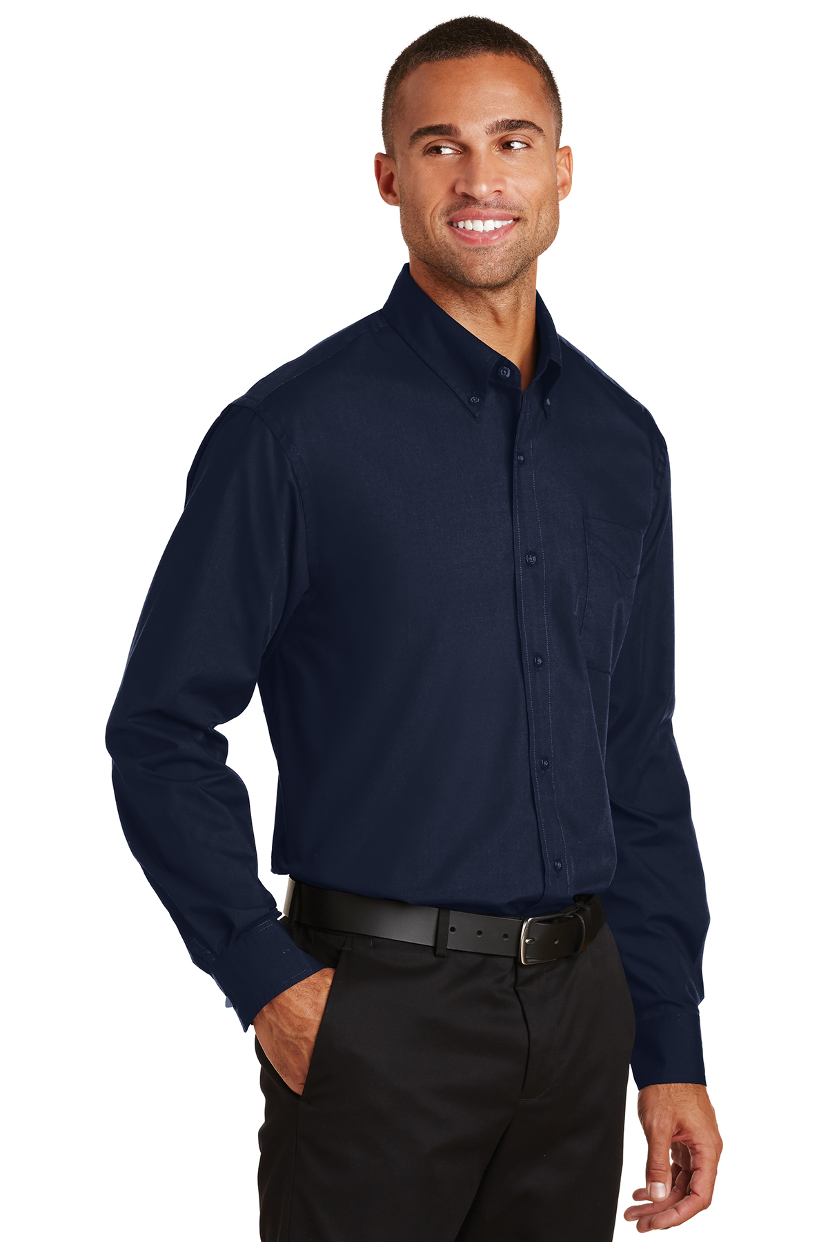Port Authority Long Sleeve Value Poplin Shirt | Product | SanMar