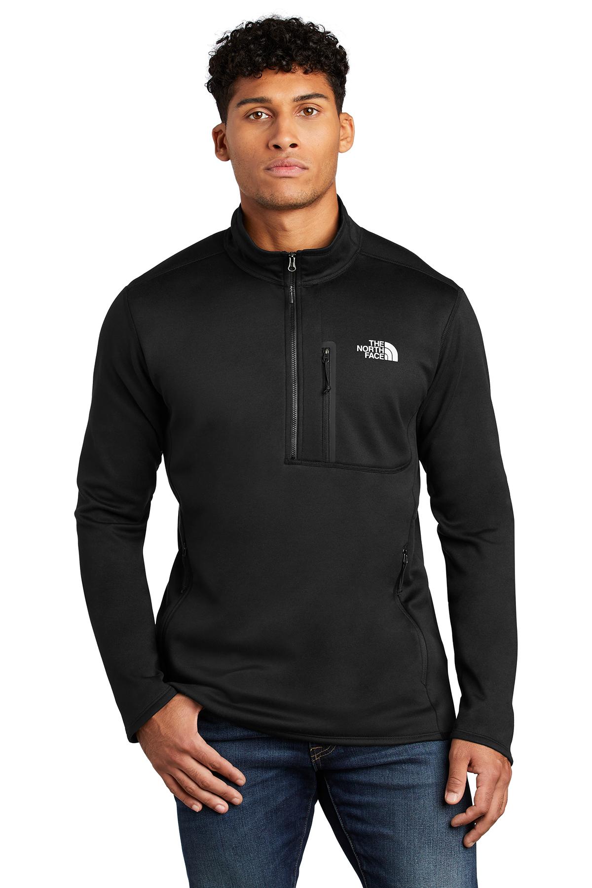 the north face fleece half zip