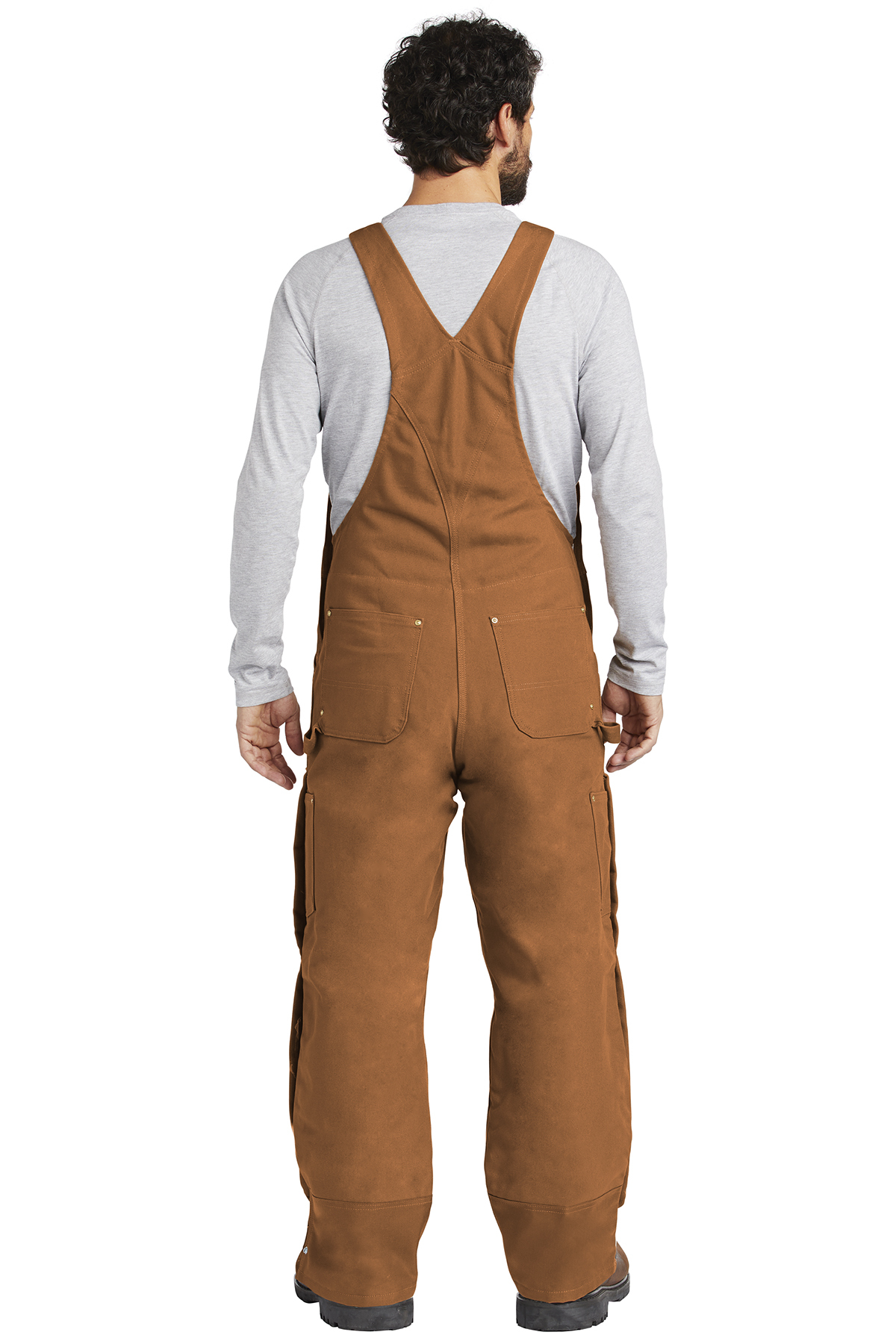 Carhartt Mens Duck Bib Overalls 52W x 30L Quilt Lined Knee Pads Zip to  Thigh R41