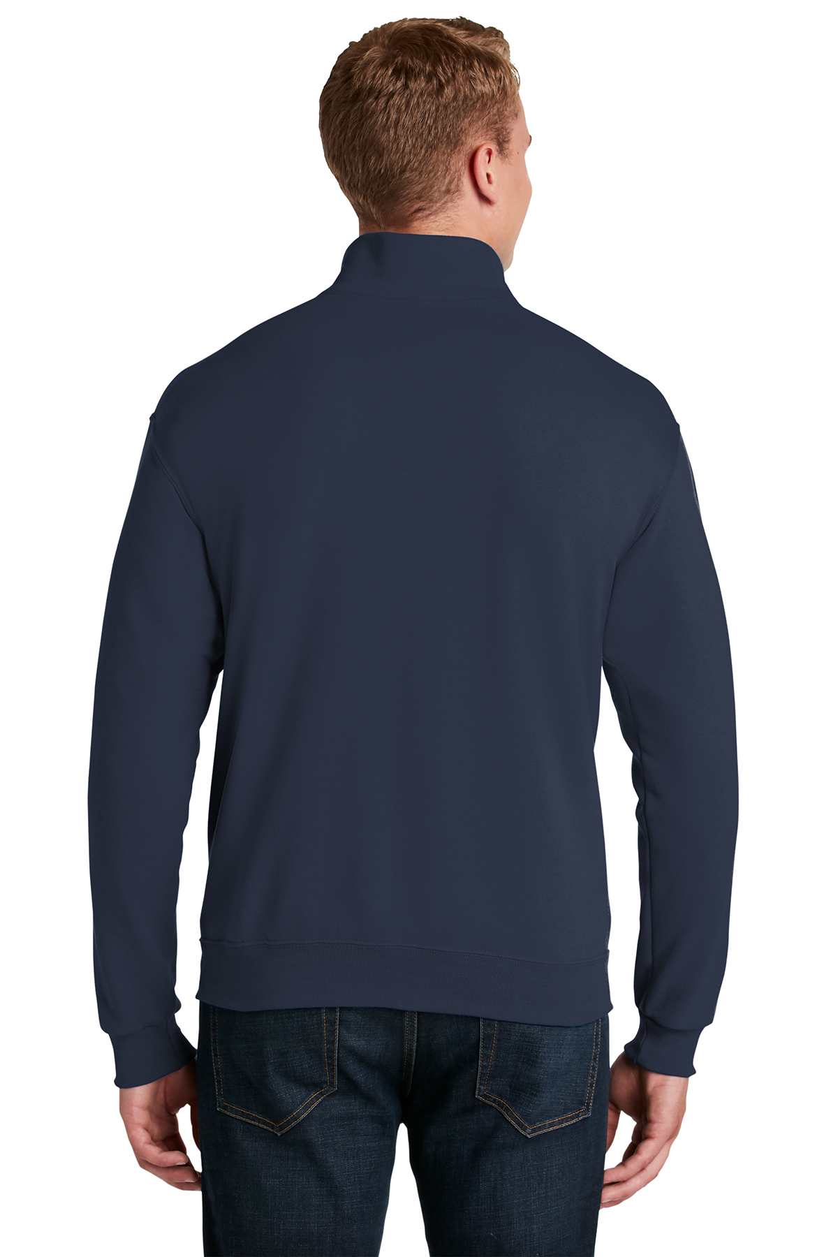 - Cadet | SanMar Collar | NuBlend Product 1/4-Zip Sweatshirt Jerzees