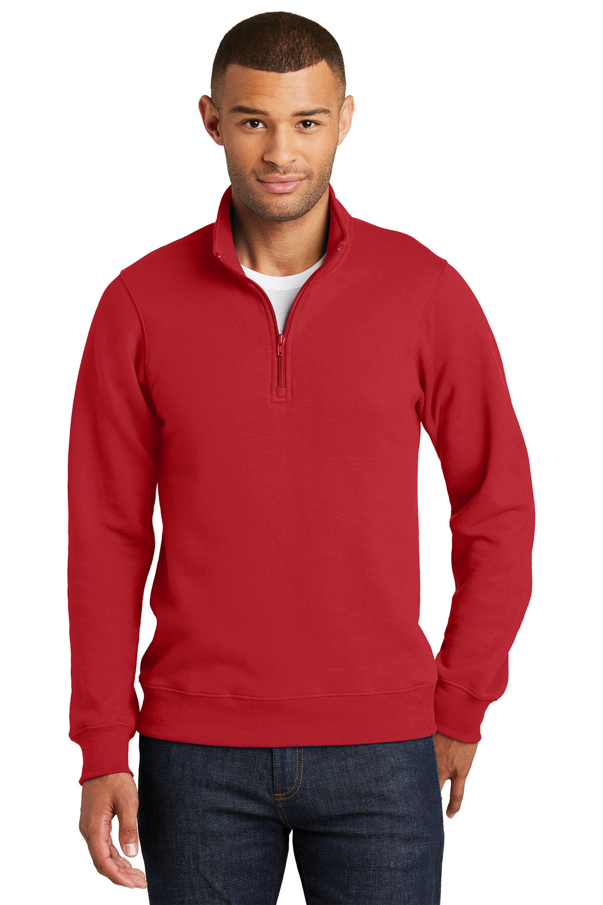 Port & Company® Fan Favorite™ Fleece 1/4-Zip Pullover Sweatshirt | 1/2 ...