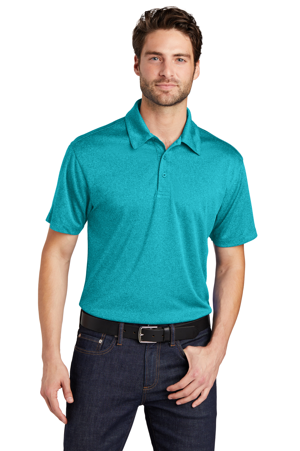 Port Authority Trace Heather Polo Product Port Authority