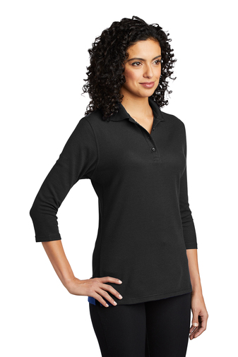 Port Authority Ladies Silk Touch™ 3/4-Sleeve Polo | Product | Port ...