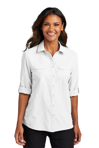 Port Authority Ladies Long Sleeve UV Daybreak Shirt | Product | SanMar