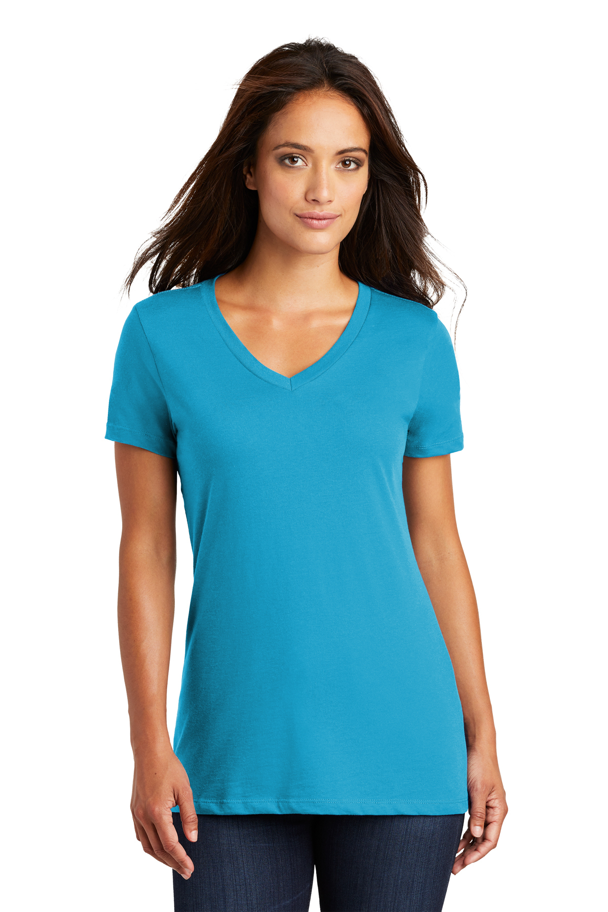District Women’s Perfect Weight V-Neck Tee | Product | SanMar