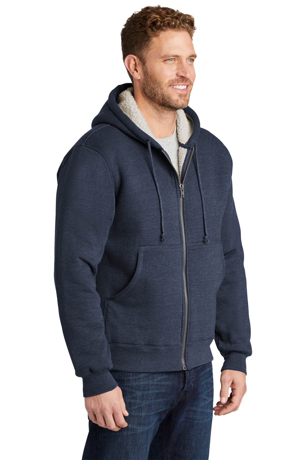 sherpa lined fleece jacket