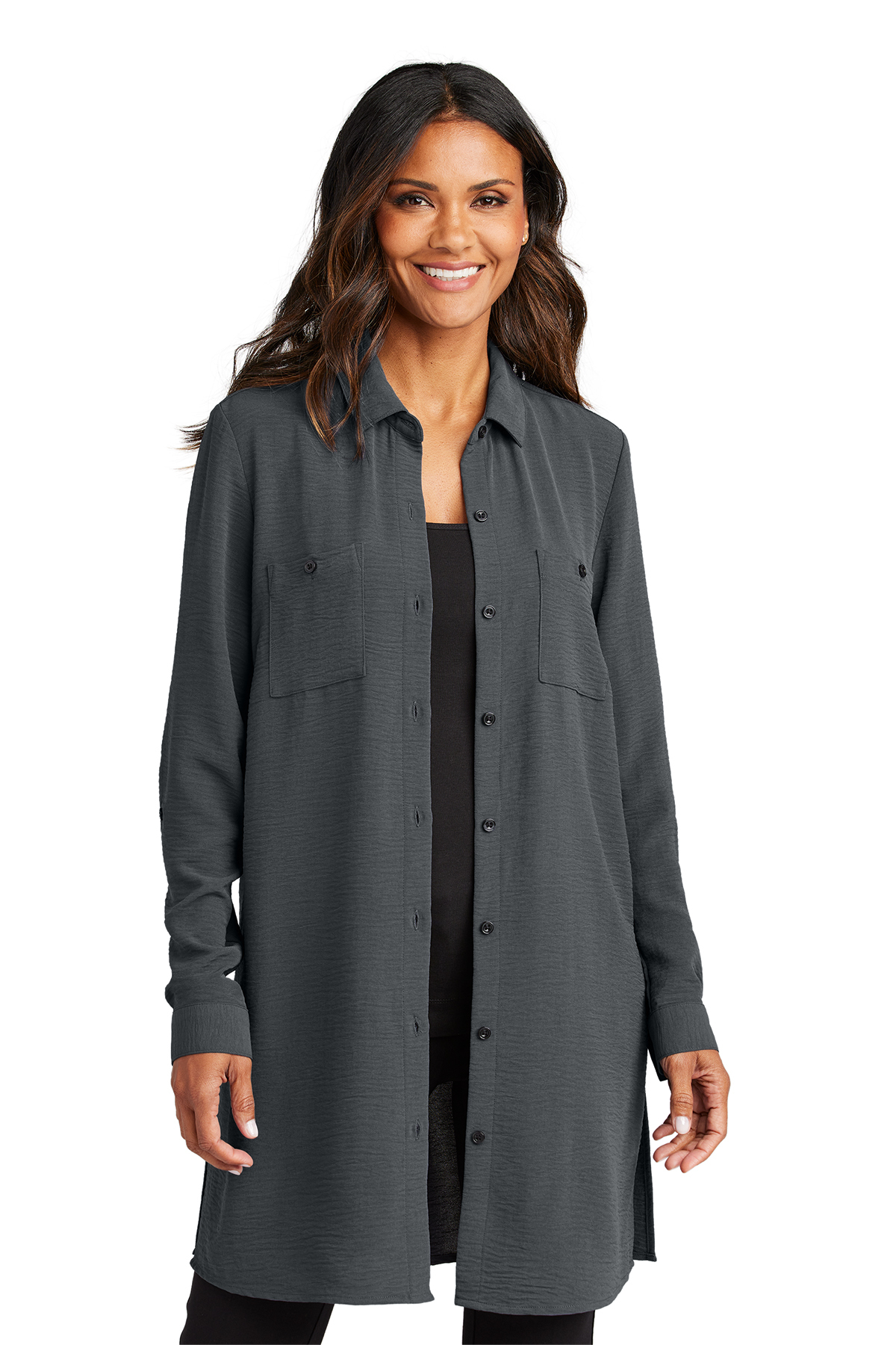 Port Authority Ladies Textured Crepe Long Tunic, Product