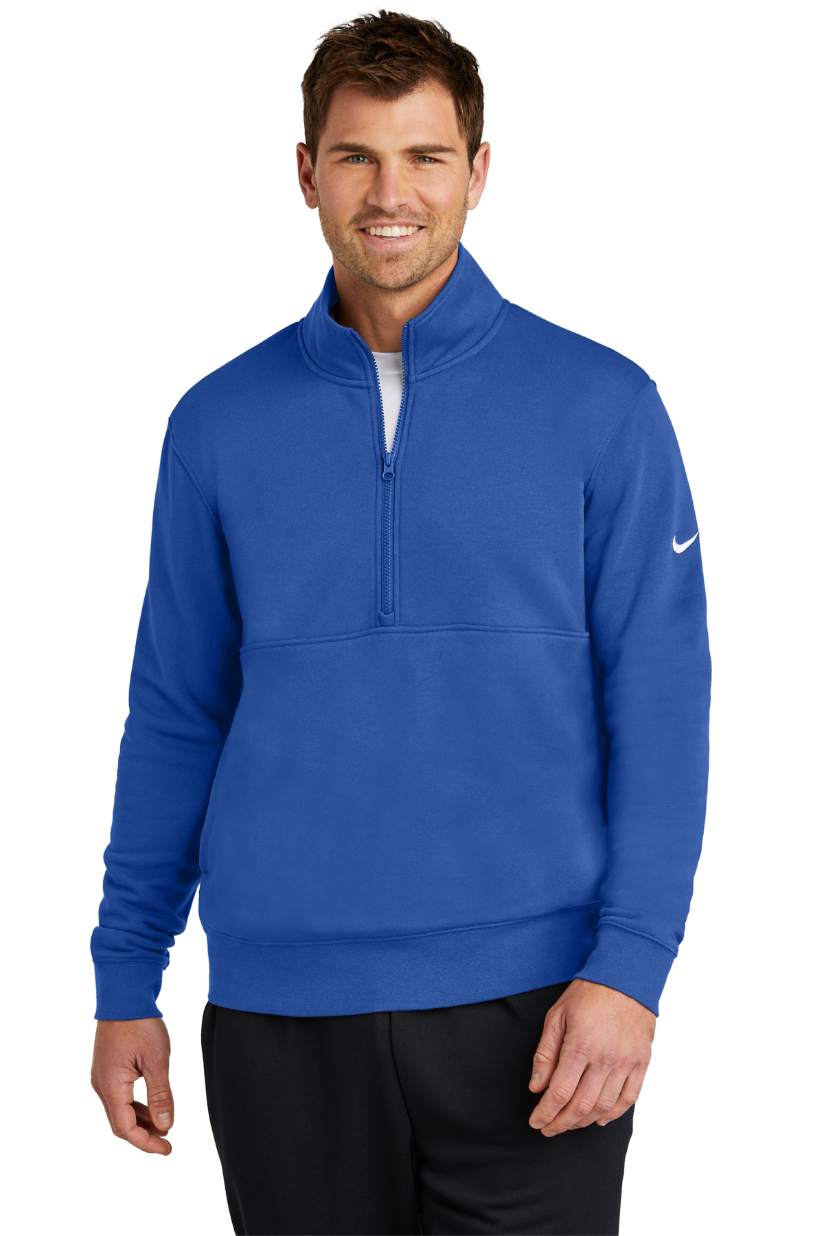 Nike Club Fleece Sleeve Swoosh 1/2-Zip | Product | SanMar
