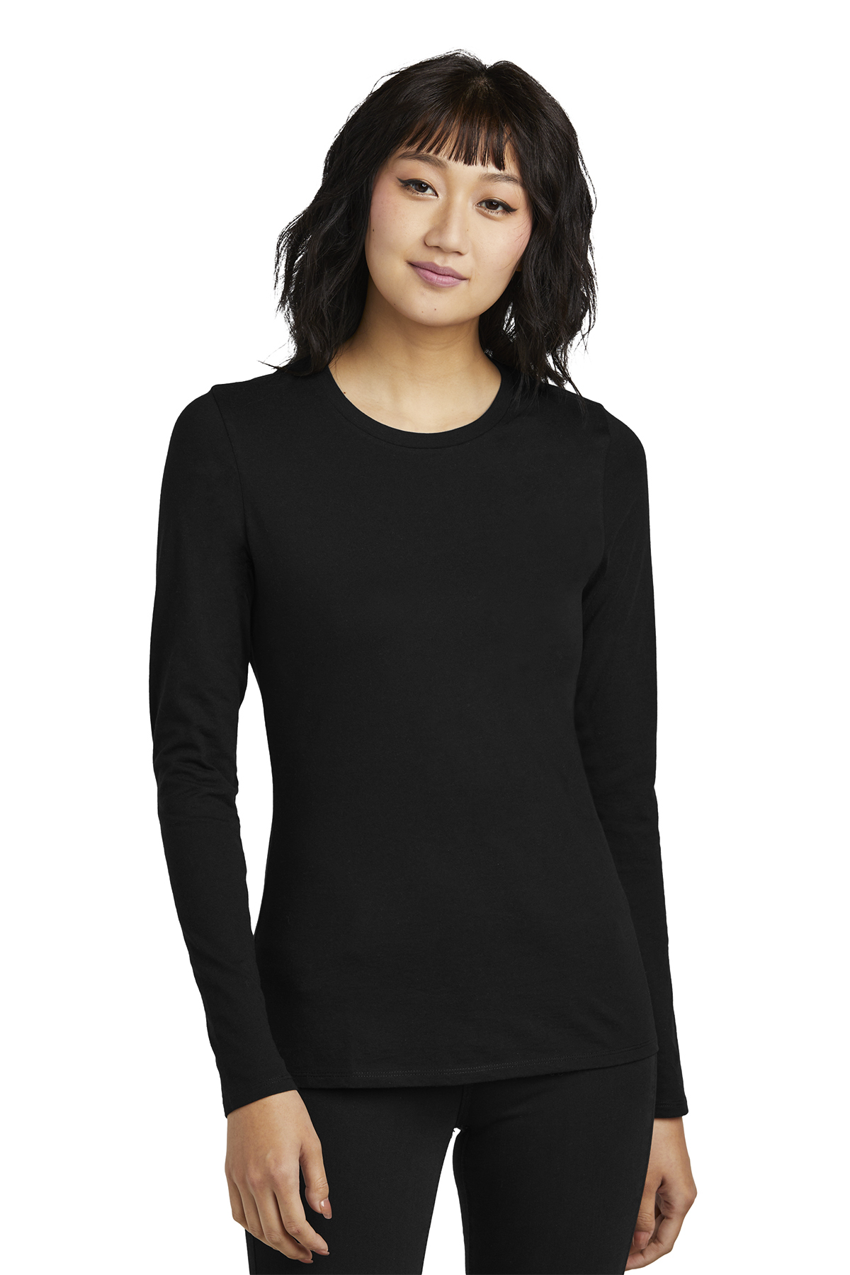 District Women's Perfect Blend CVC Long Sleeve Tee | Product | District