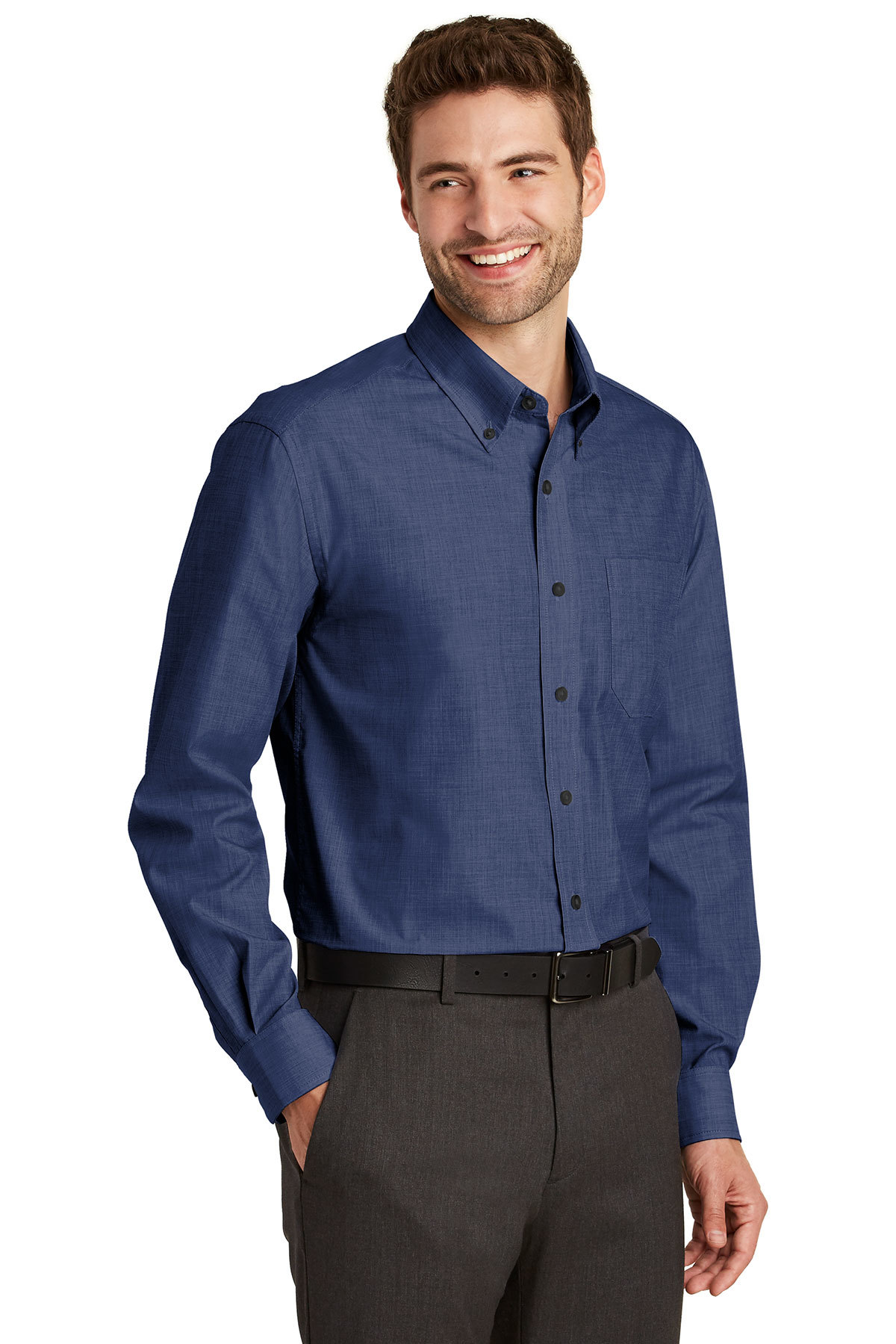 Port Authority Tall Crosshatch Easy Care Shirt | Product | SanMar