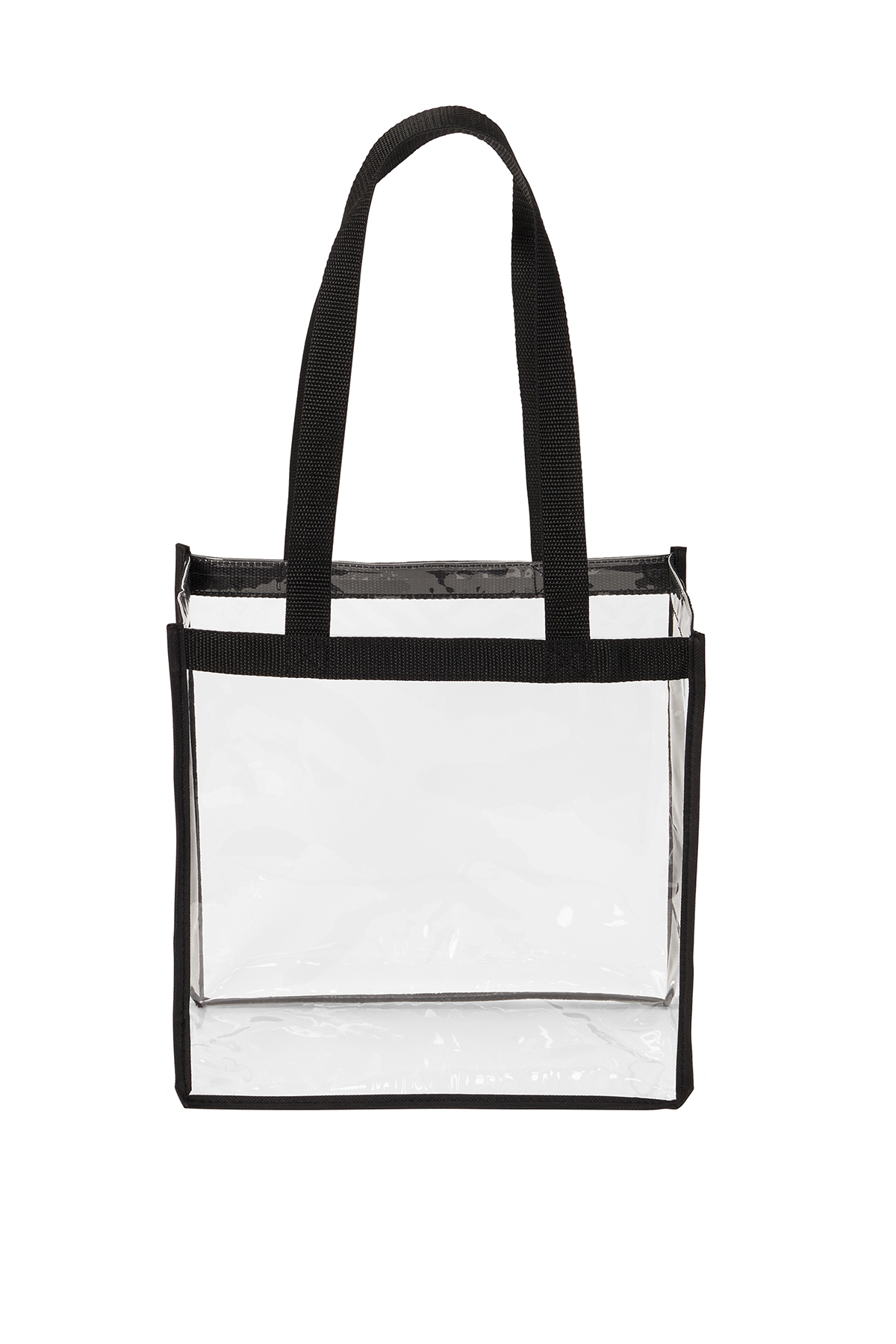 12 x 12 Clear Stadium Tote Bags with Colored Handles