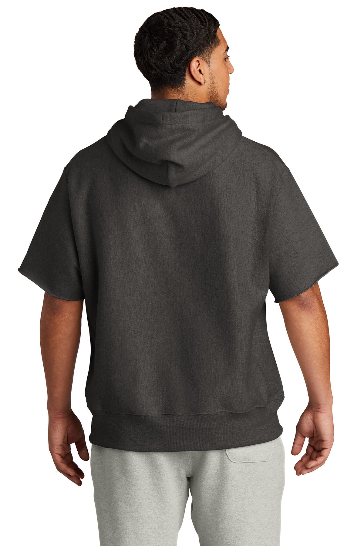 Champion Reverse Weave Short Sleeve Hooded Sweatshirt | Product | SanMar