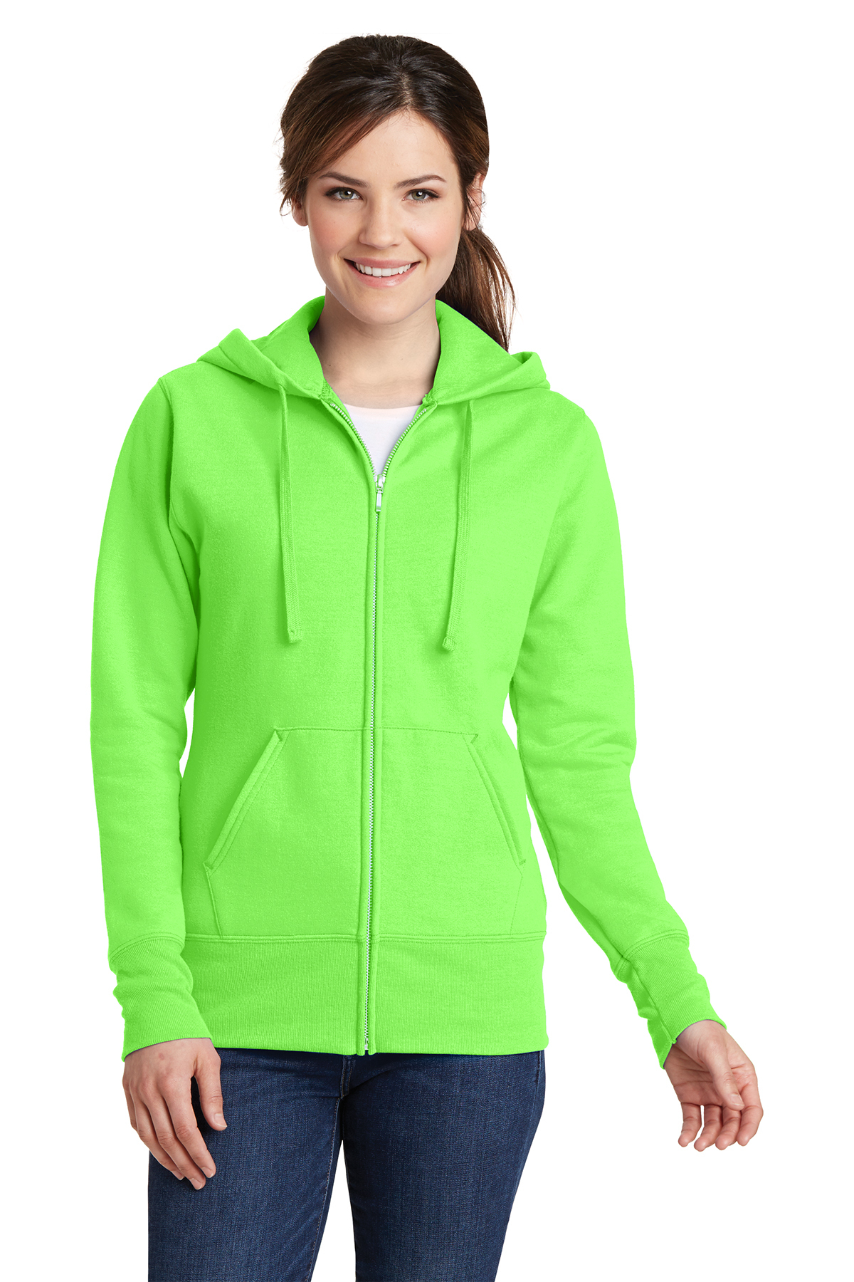 Download Download Womens Heather Full-Zip Hoodie Back View Of ...