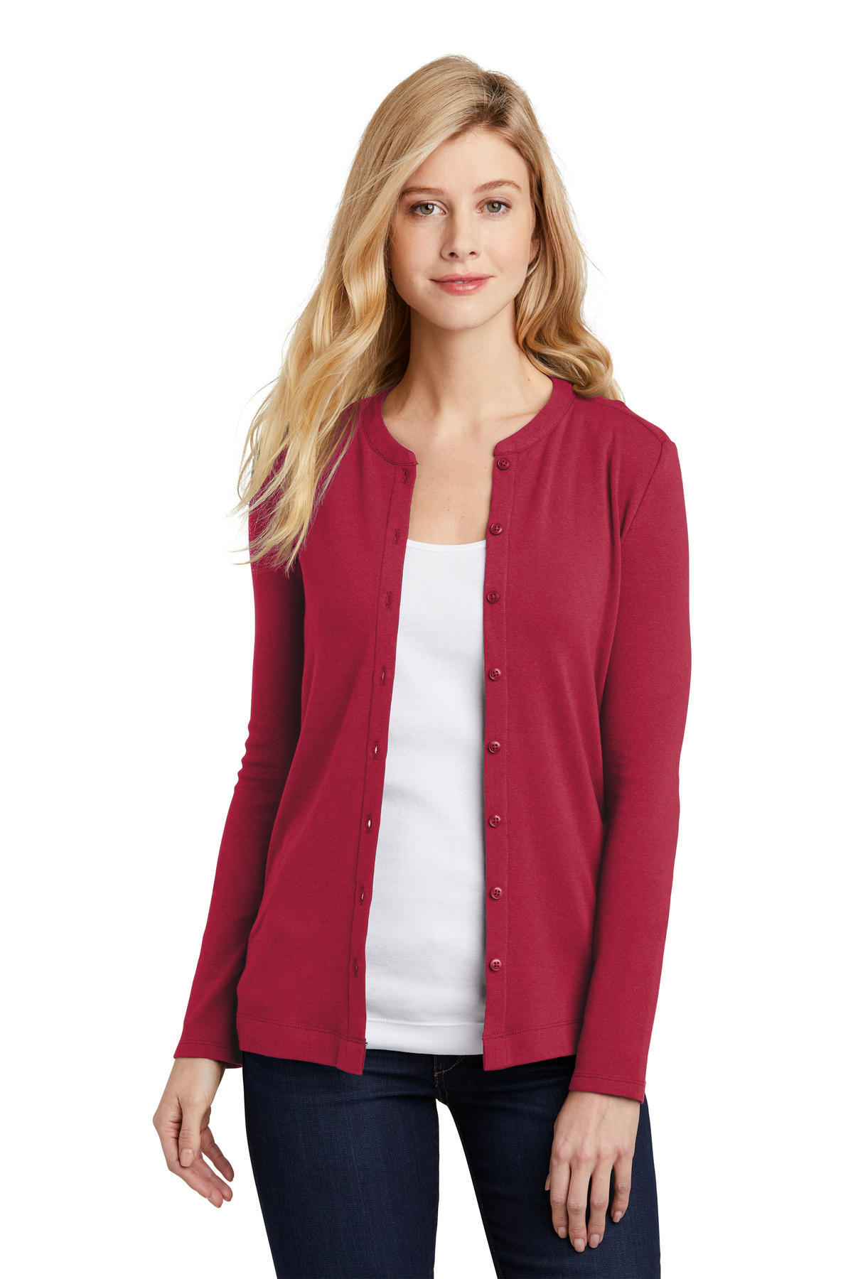 Port Authority Ladies Concept Stretch Button-Front Cardigan | Product ...