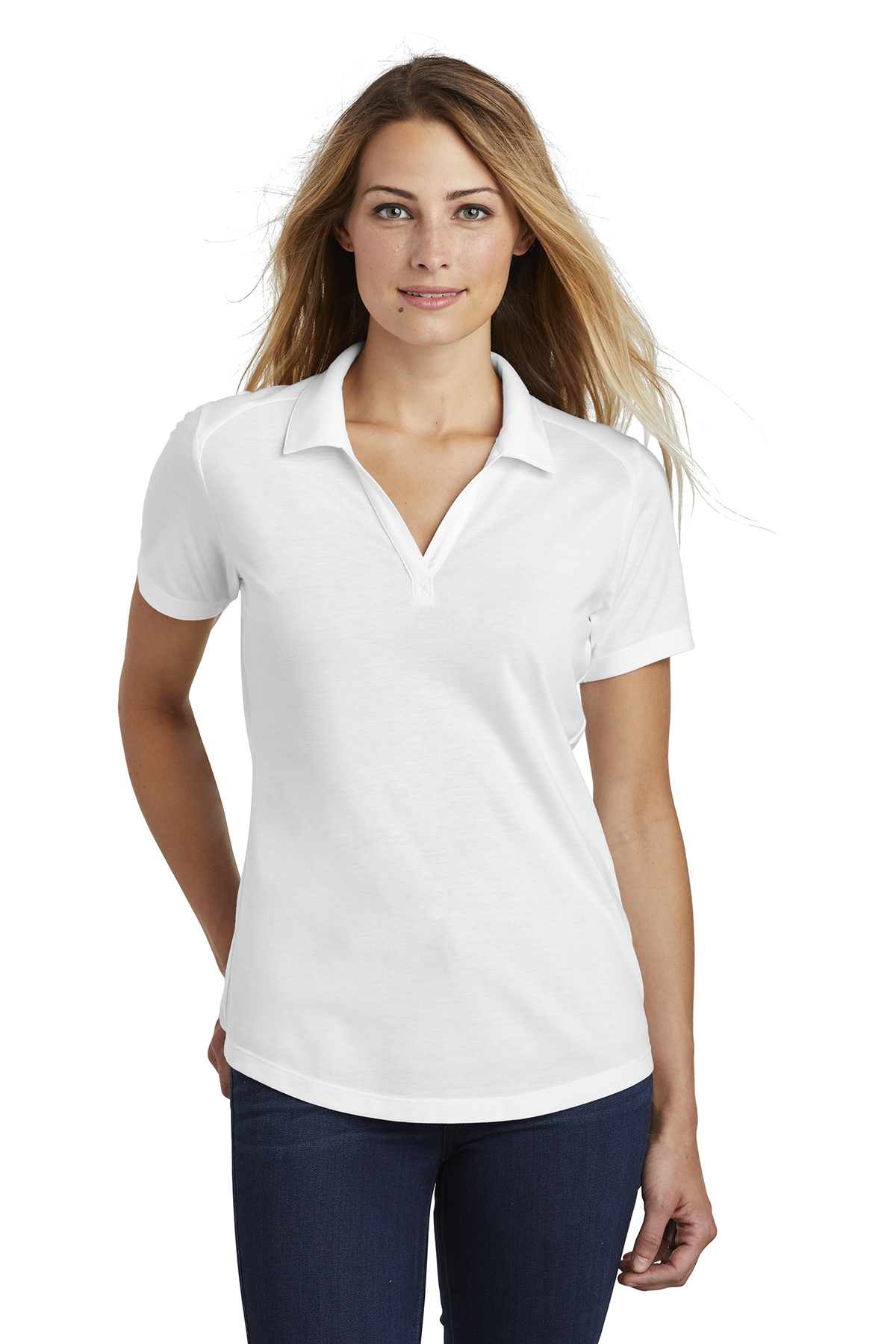 Custom Embroidered  Sport-Tek  Ladies PosiCharge  Tri-Blend Wicking Polo 4in x 4in Embroidery Included Kleding Dameskleding Tops & T-shirts Polos Custom Gift Personalized Shirt 