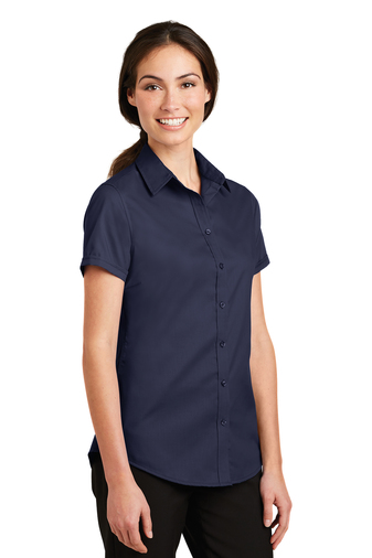 Port Authority Ladies Short Sleeve SuperPro Twill Shirt | Product | SanMar
