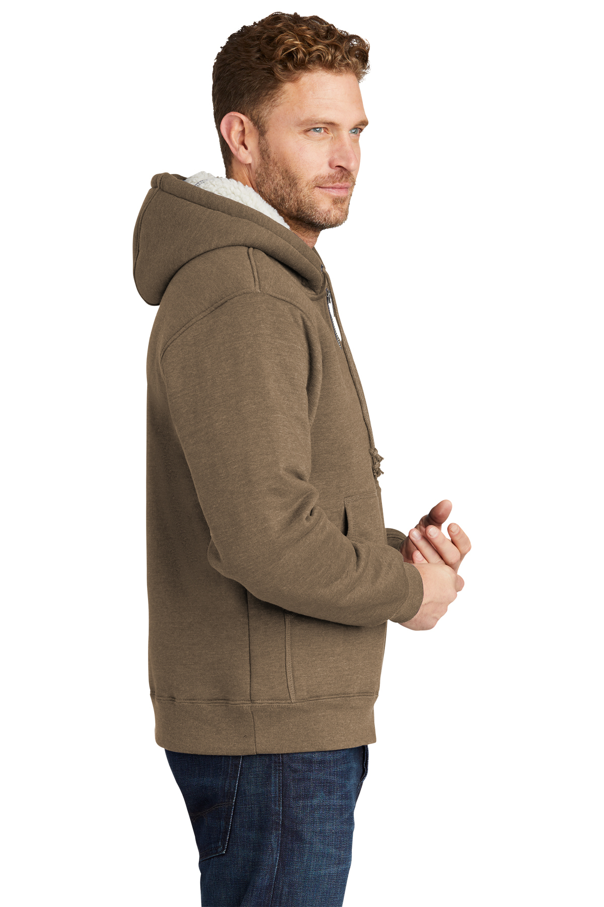 CornerStone Heavyweight Sherpa Lined Hooded Fleece Jacket