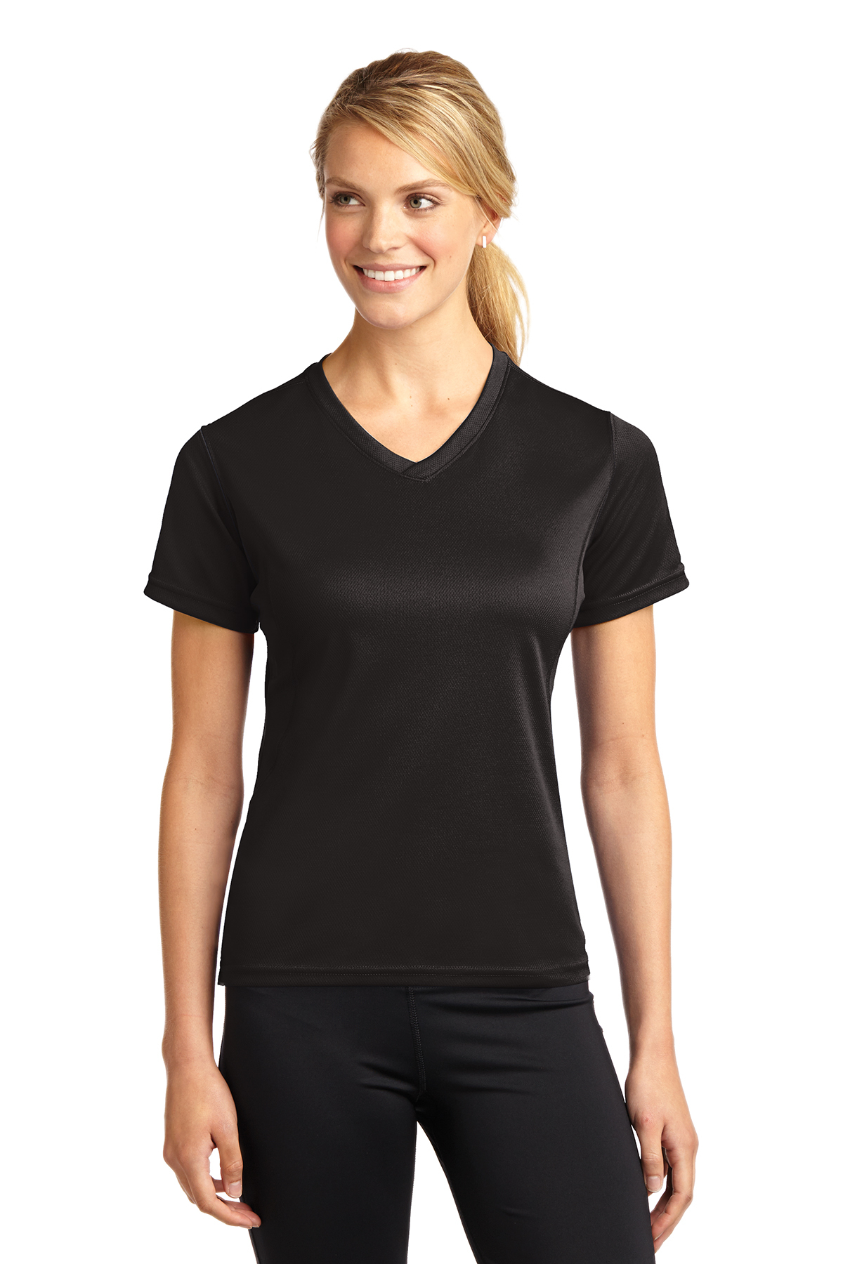 Sport Tek Dri Mesh Ladies V Neck T Shirt Product Sanmar