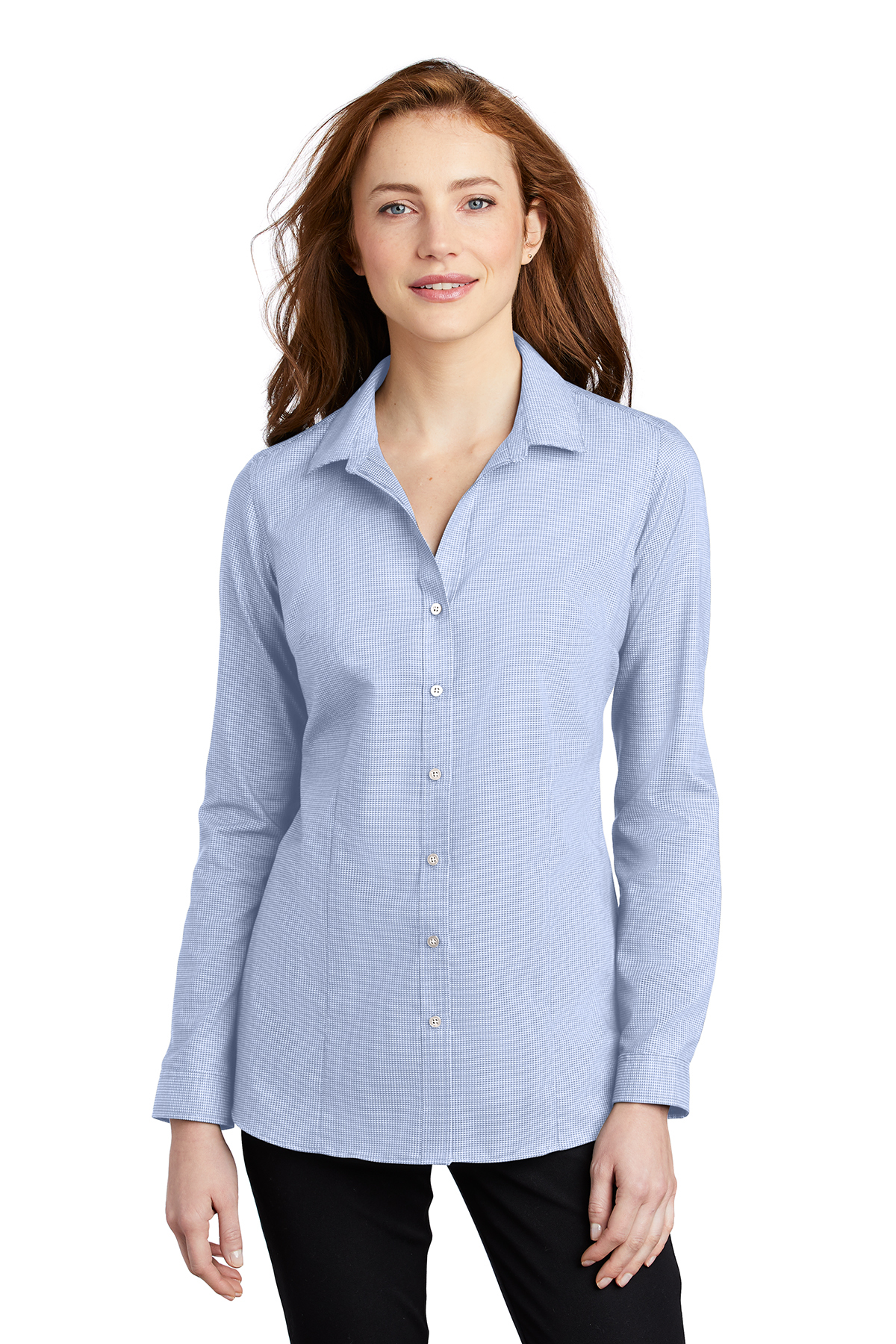 Port Authority Ladies Pincheck Easy Care Shirt | Product | SanMar