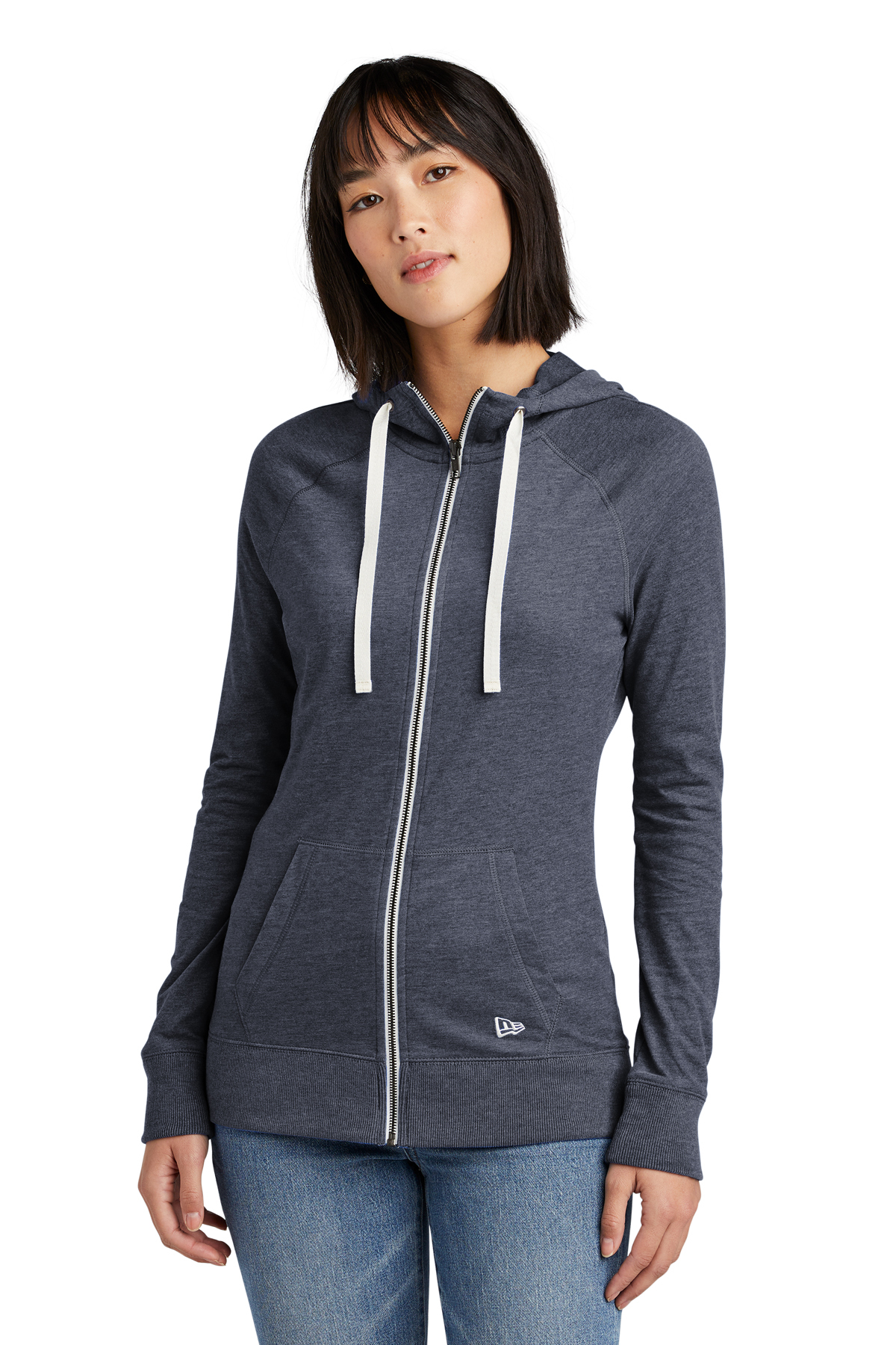 New Era Women s Sueded Cotton Blend Full Zip Hoodie Product SanMar
