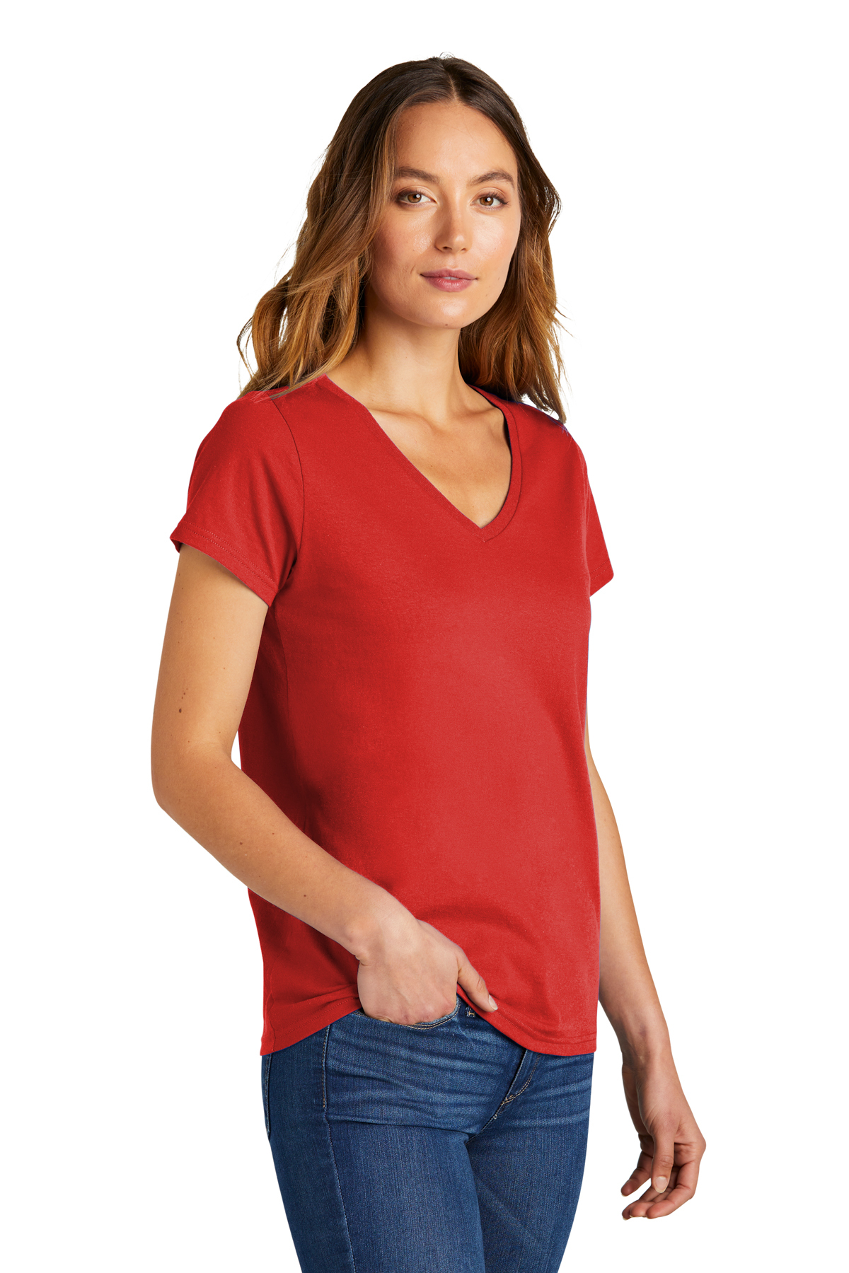 District Womens The Concert Tee V Neck Product Sanmar