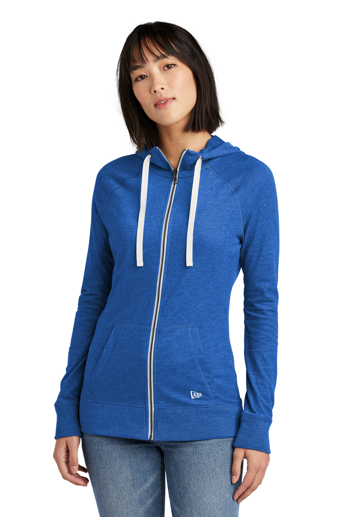 Women's lightweight cotton full 2025 zip hoodie