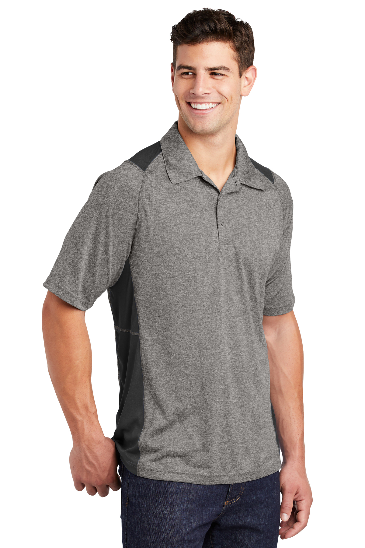Sport-Tek Heather Colorblock Contender Polo | Product | Company Casuals