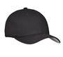 Port Authority Flexfit Cotton Twill Cap - Black, Stretch Fit L/XL Size, 98% Cotton 2% Spandex Blend, Structured Mid-Profile