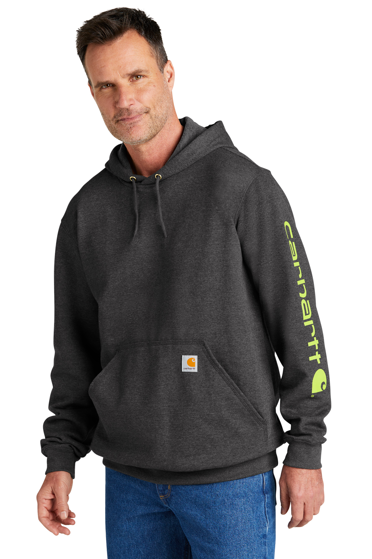 Carhartt Midweight Hooded Logo Sweatshirt | Product | SanMar
