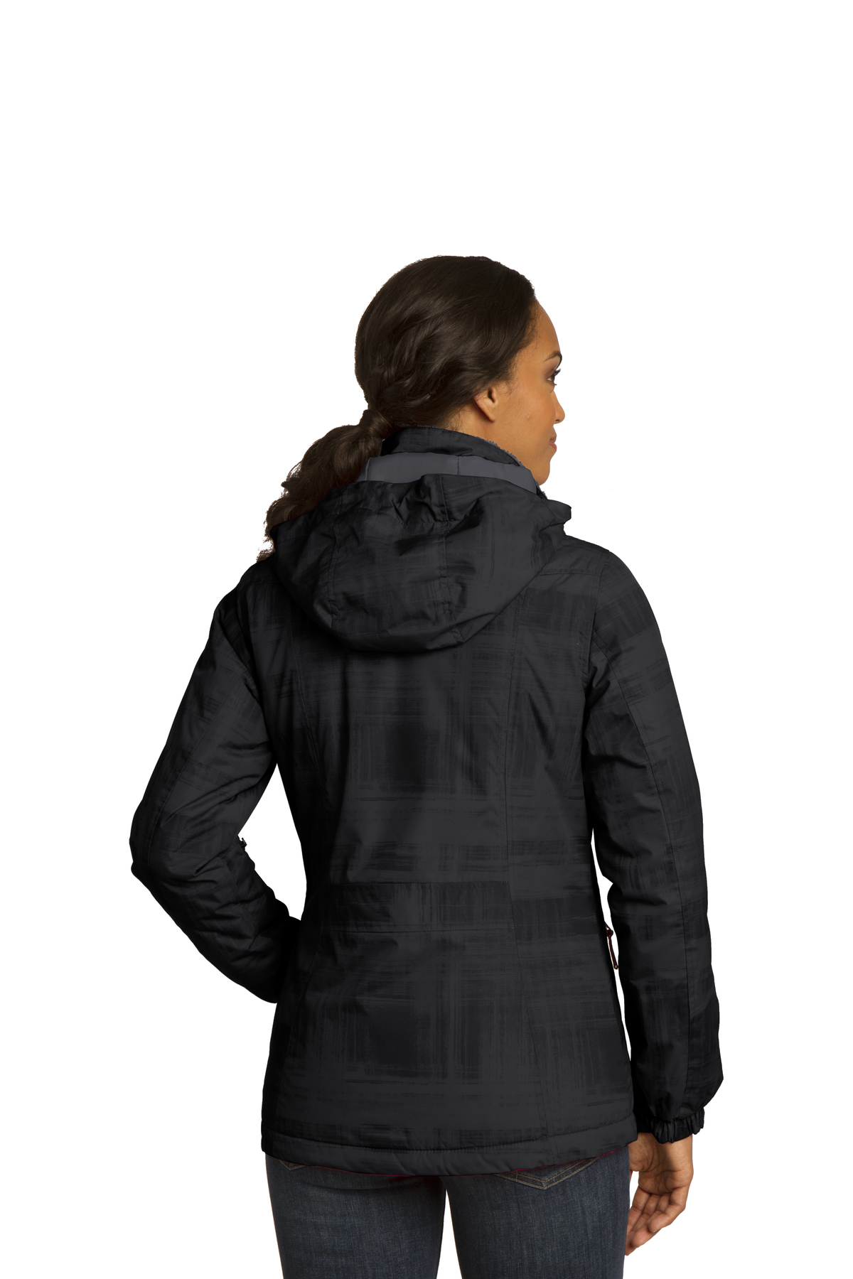 Port authority brushstroke print insulated jacket sales