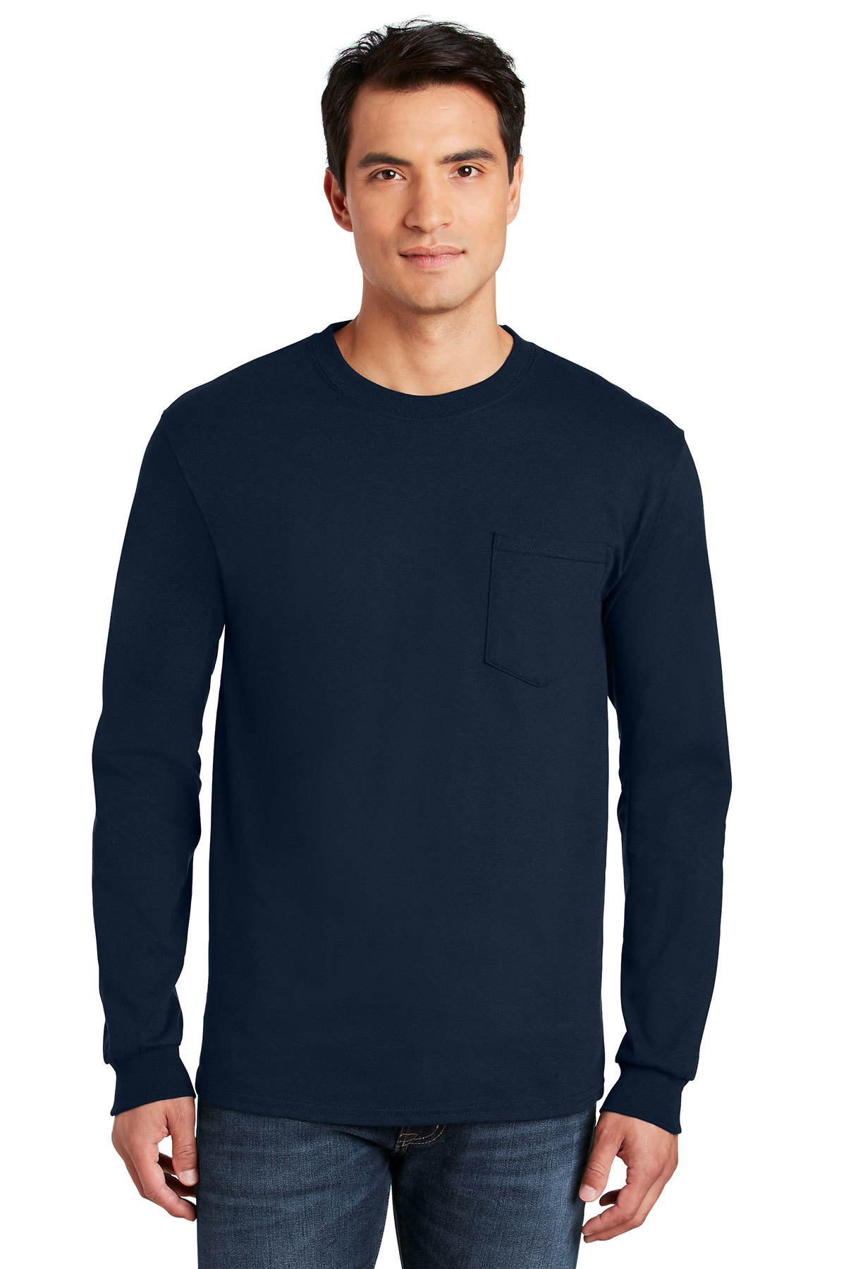 Gildan - Ultra Cotton 100% US Cotton Long Sleeve T-Shirt with Pocket, Product