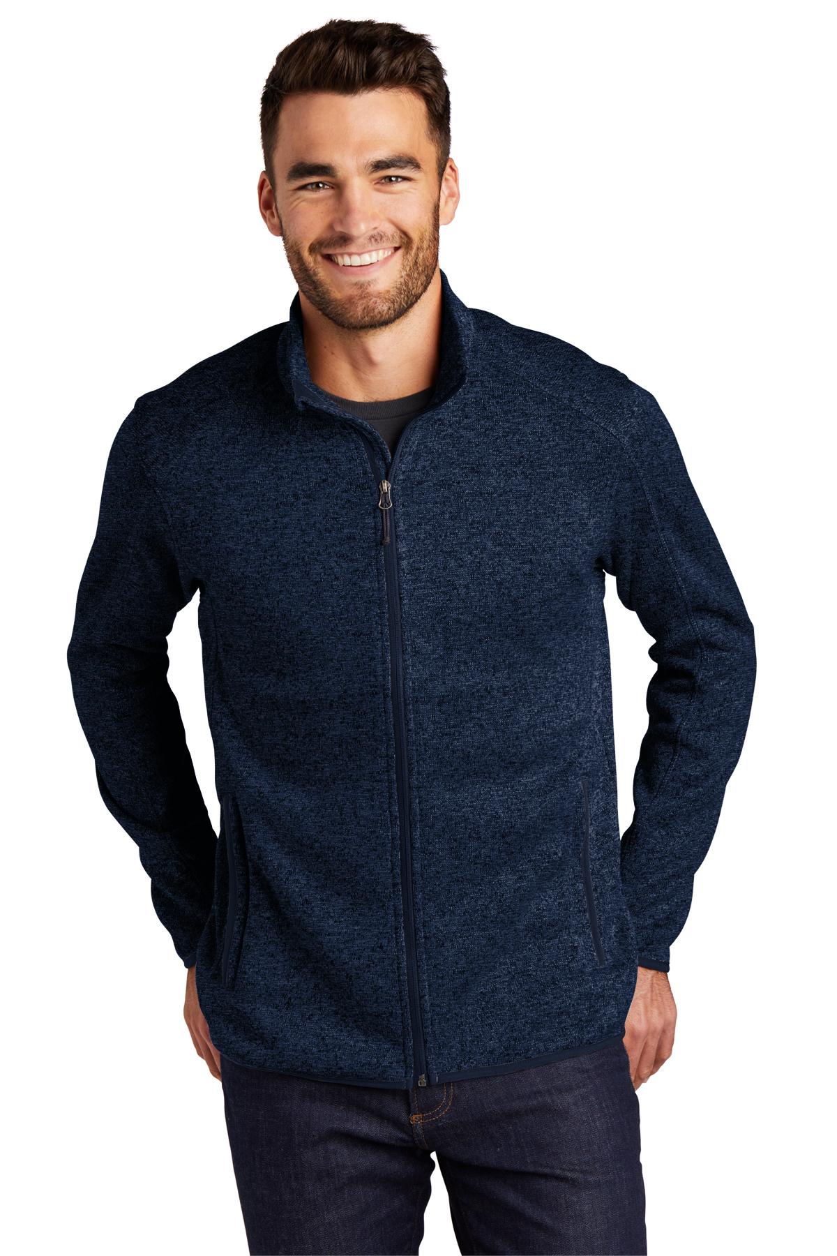 Port Authority Sweater Fleece Jacket | Product | SanMar