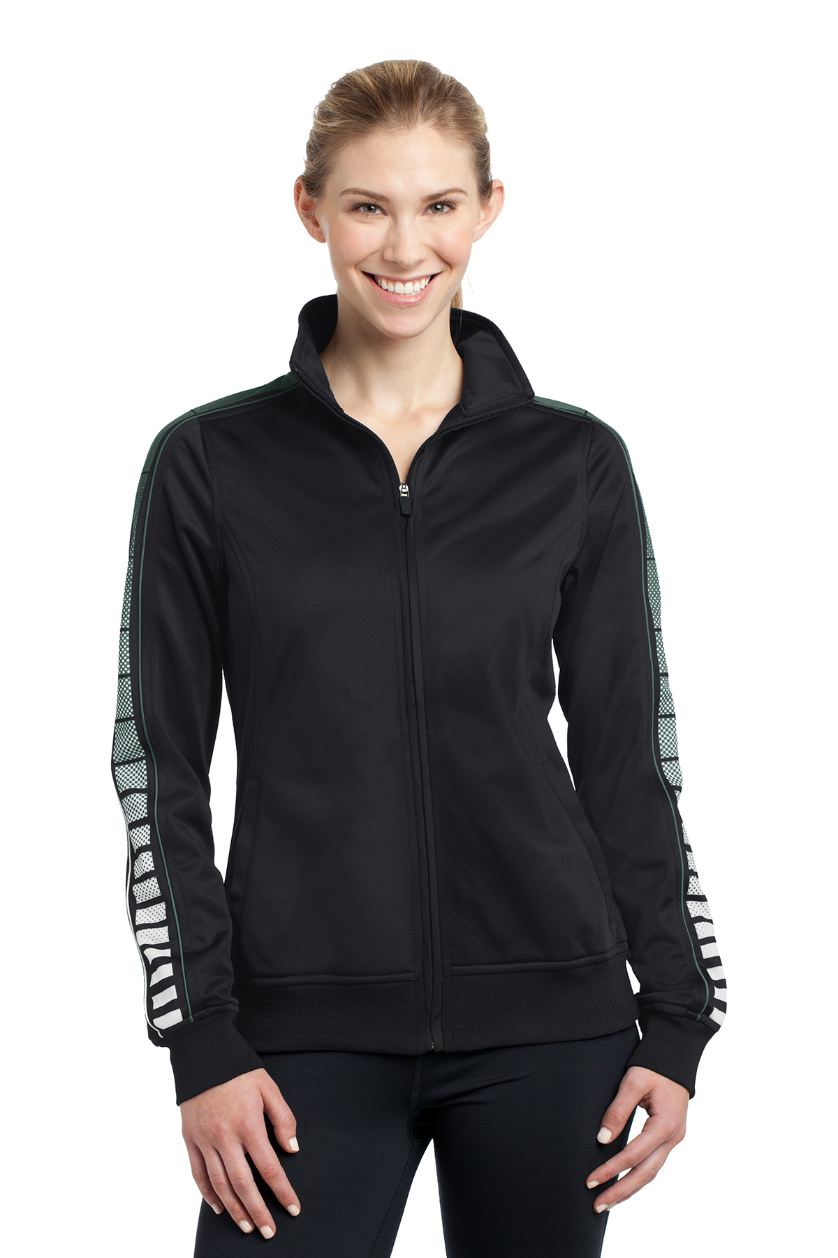 Sport tek ladies tricot on sale track jacket